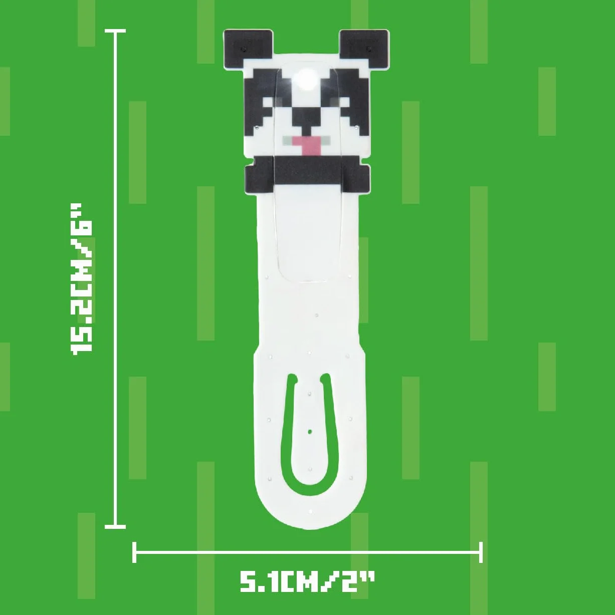 Paladone Minecraft Panda Clip-On LED lampka do czytania i zakładka, oficjalnie licencjonowany prezent dla graczy, akcesorium do książek