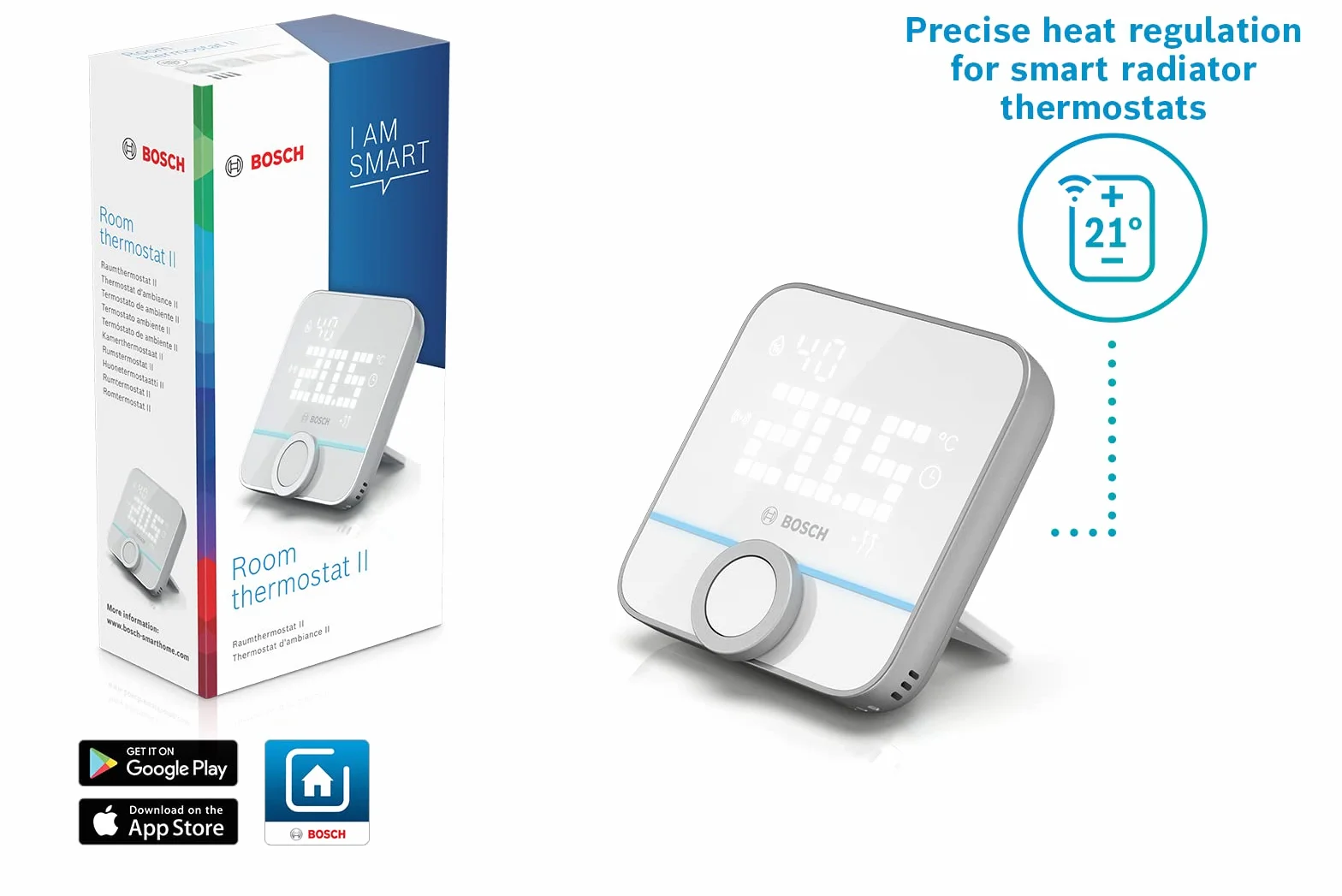 Bosch Smart Home Termostat, Biały, 2,8 x 8,6 x 8,7 cm