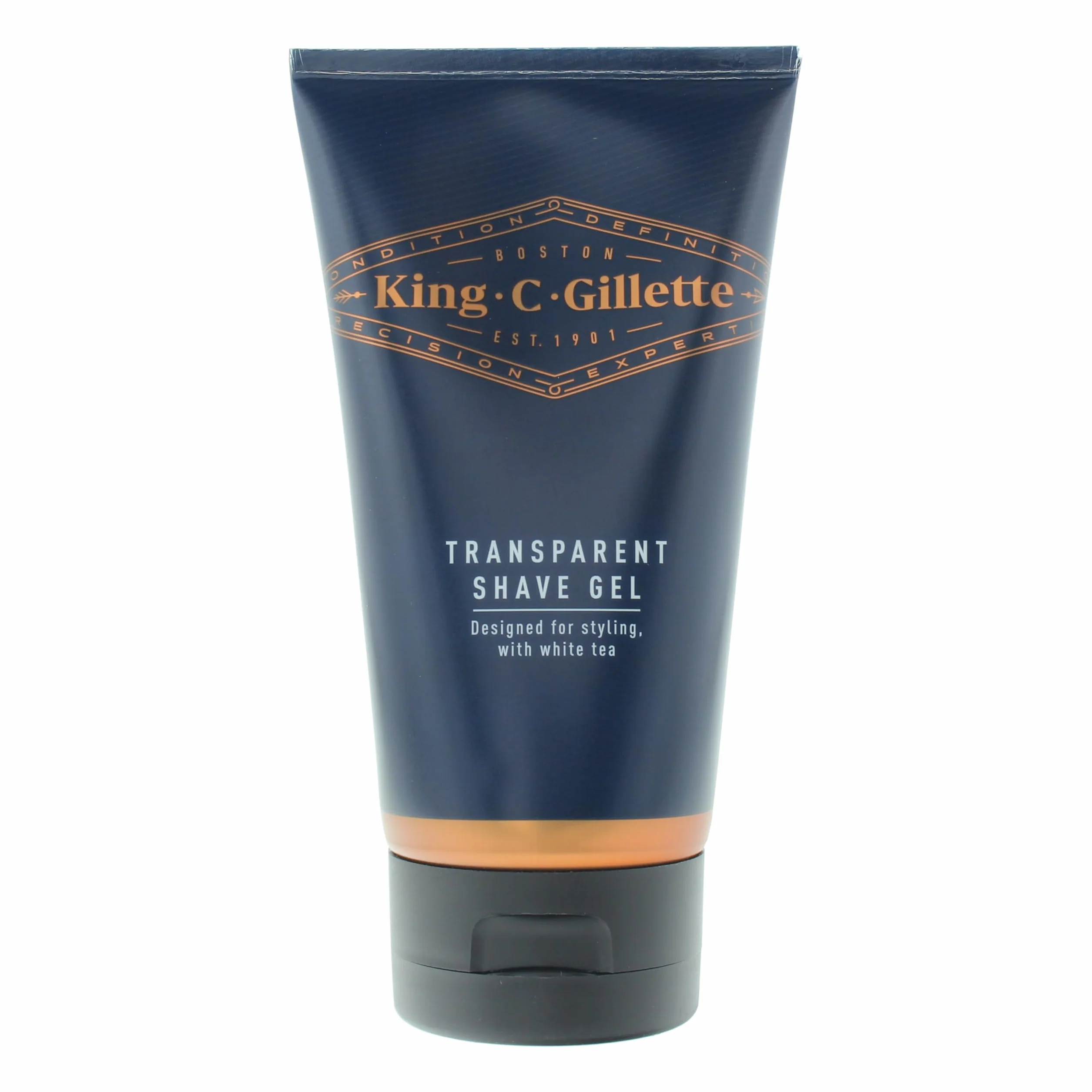 King C. Gillette Męski przezroczysty żel do golenia, z białą herbatą i olejkiem arganowym, 5 oz