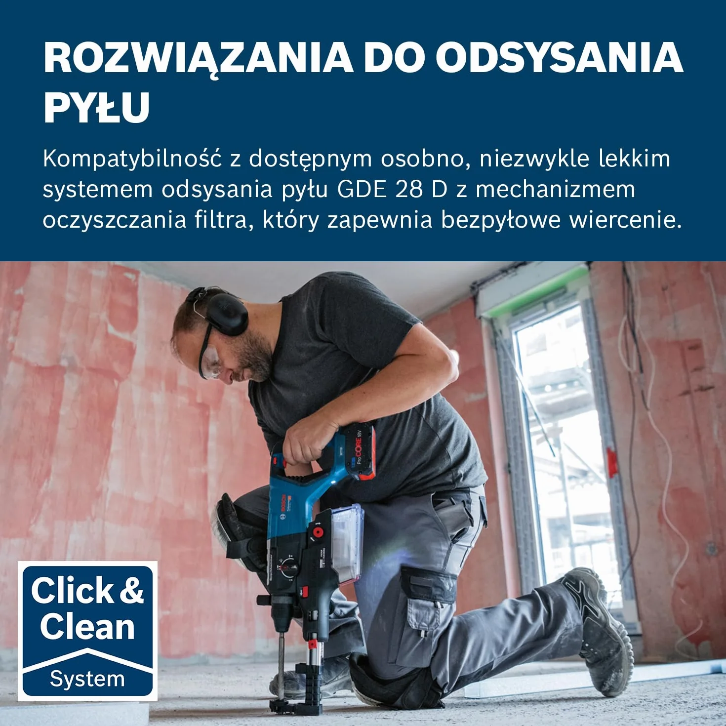 Bosch GBH 18V-28 D akumulatorowy młot udarowo-obrotowy 18 V bez akumulatora i ładowarki
