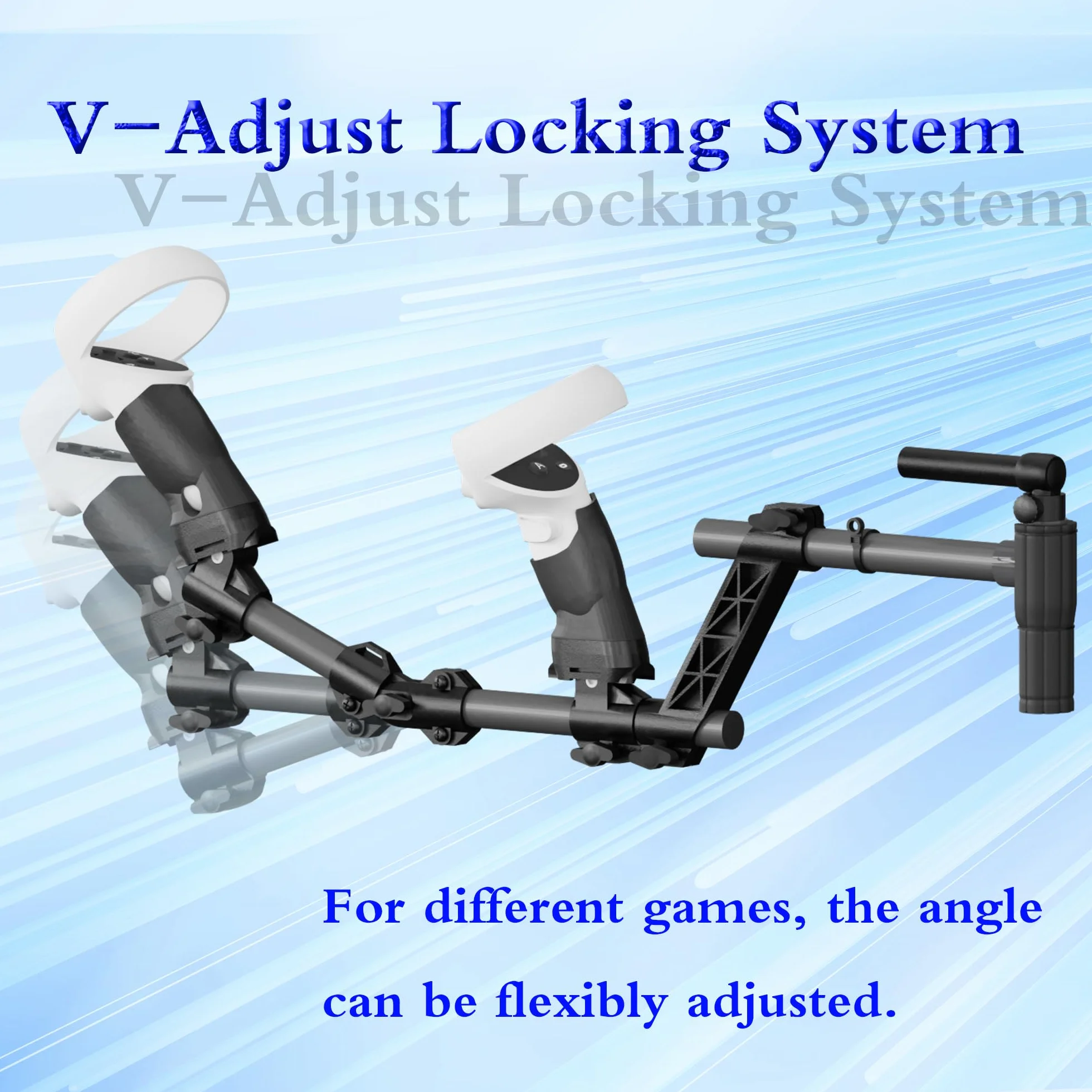 Baomaeyea VR Gunstock dla Meta Quest 2, kolba pistoletu kompatybilna z uchwytami kontrolera VR Meta Quest2 dla zwiększenia stabilności i kontroli Magnetyczny adapter kolby karabinu