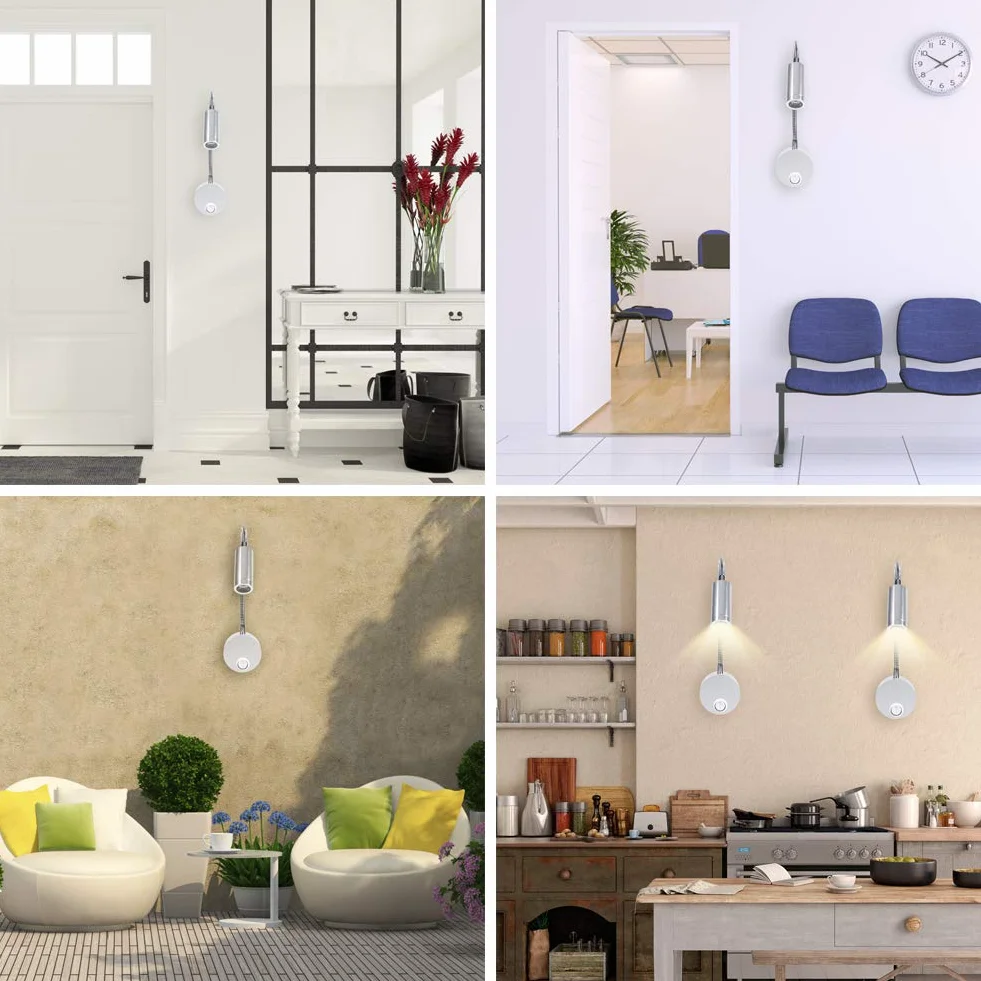 Lampka nocna LED z elastyczną gęsią szyją 6500K 3W do czytania