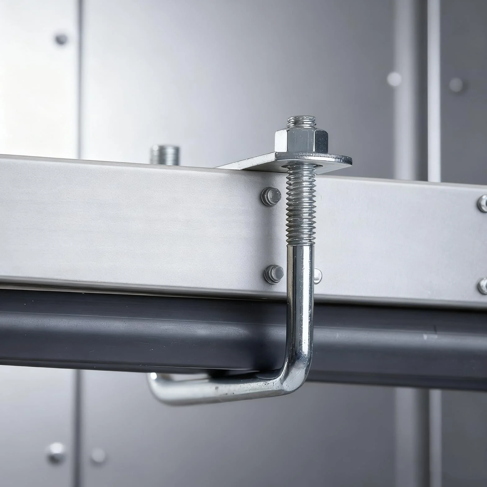 Śruby U M6 50x80 mm z nakrętkami i podkładkami do mocowania rur