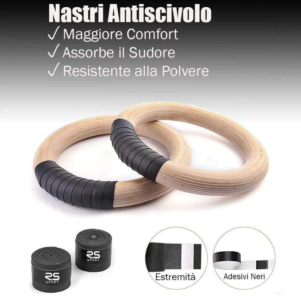 RS sportowe pierścienie Calisthenics, drewniane pierścienie gimnastyczne 32mm, profesjonalne pierścienie gimnastyczne do ćwiczeń na darmowe ciało, siłownia w domu, fitness, Crossfit i ulica Workout