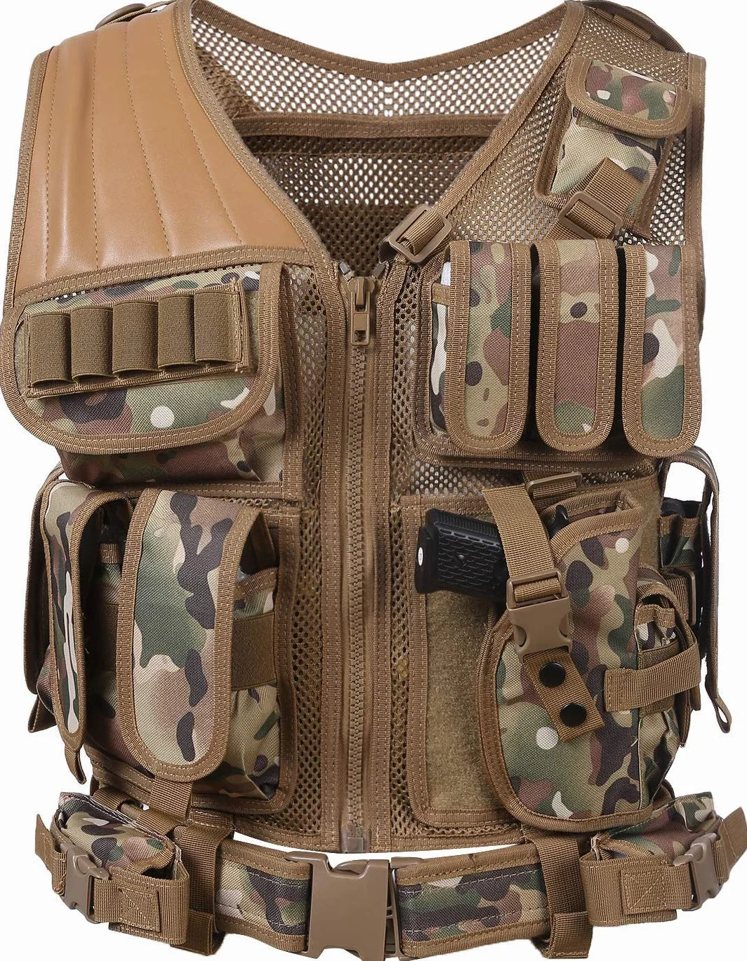 Ultralekka regulowana kamizelka taktyczna z serii Elite, używana do aktywności na świeżym powietrzu, na kemping, do gry walki Airsoft.