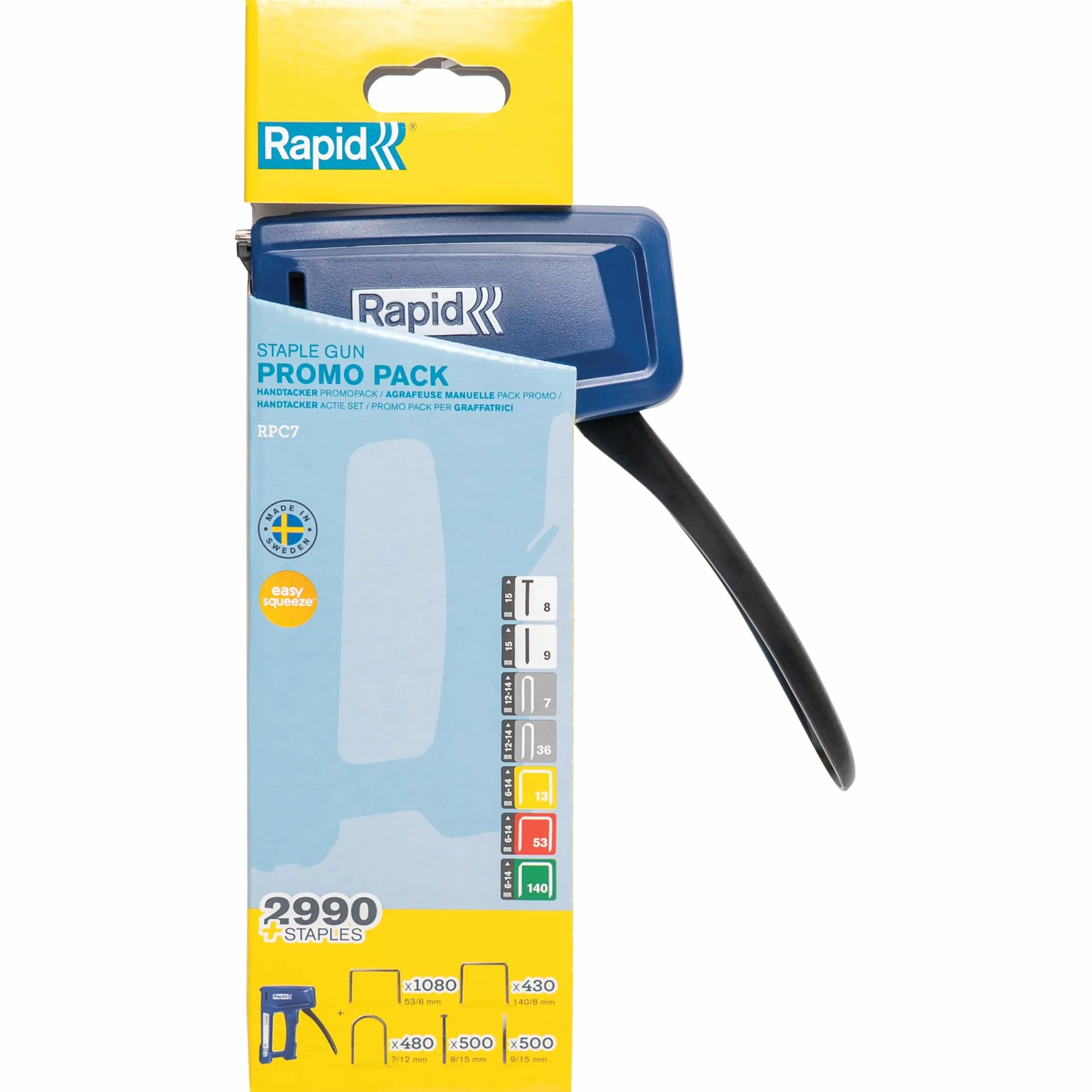 Rapid RPC7 Zszywacz 7 w 1 do Drewna i Tapicerki, 2990 sztuk