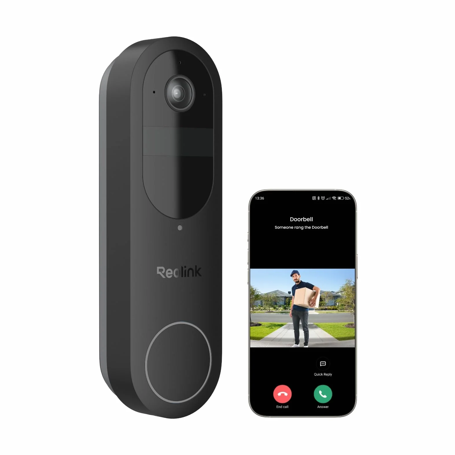 Reolink 2K 4MP Bezprzewodowa Kamera Do Drzwi Wi-Fi 2,4/5 GHz Video Doorbell Akumulator