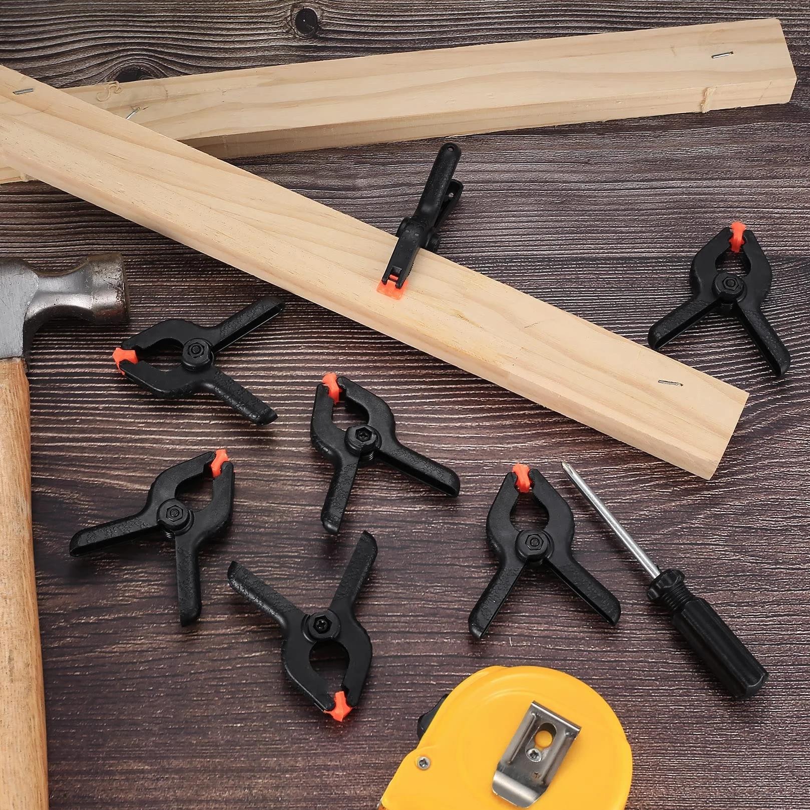 Zaciski sprężynowe nylonowe 5,5 cm 3 cale zacisk jednoręczny z tworzywa sztucznego do obróbki drewna DIY
