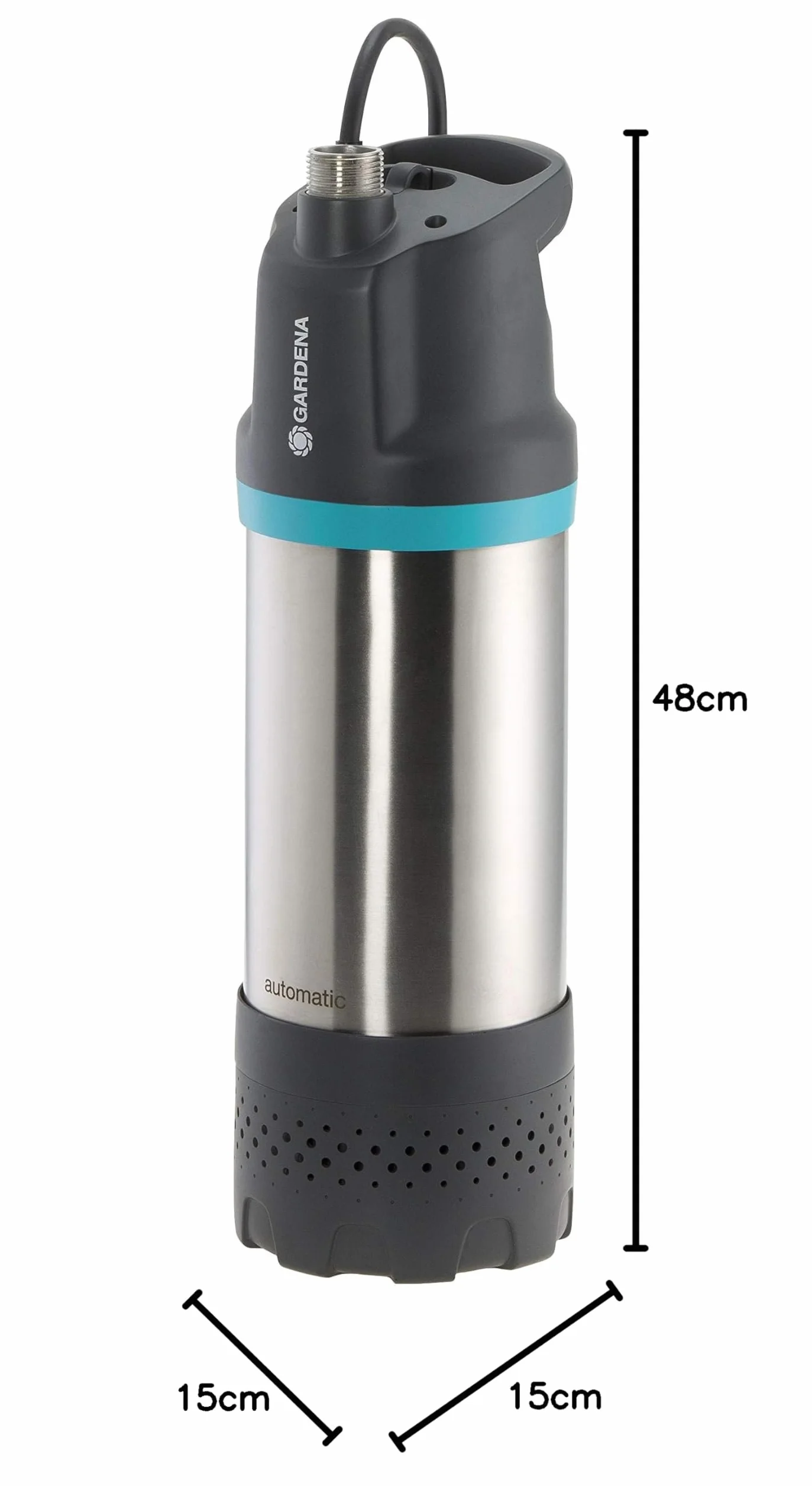Gardena pompa zanurzeniowo-ciśnieniowa 5900/4 inox automatic 5900 l/h filtr zanieczyszczeń cicha praca zabezpieczenie przed pracą na sucho