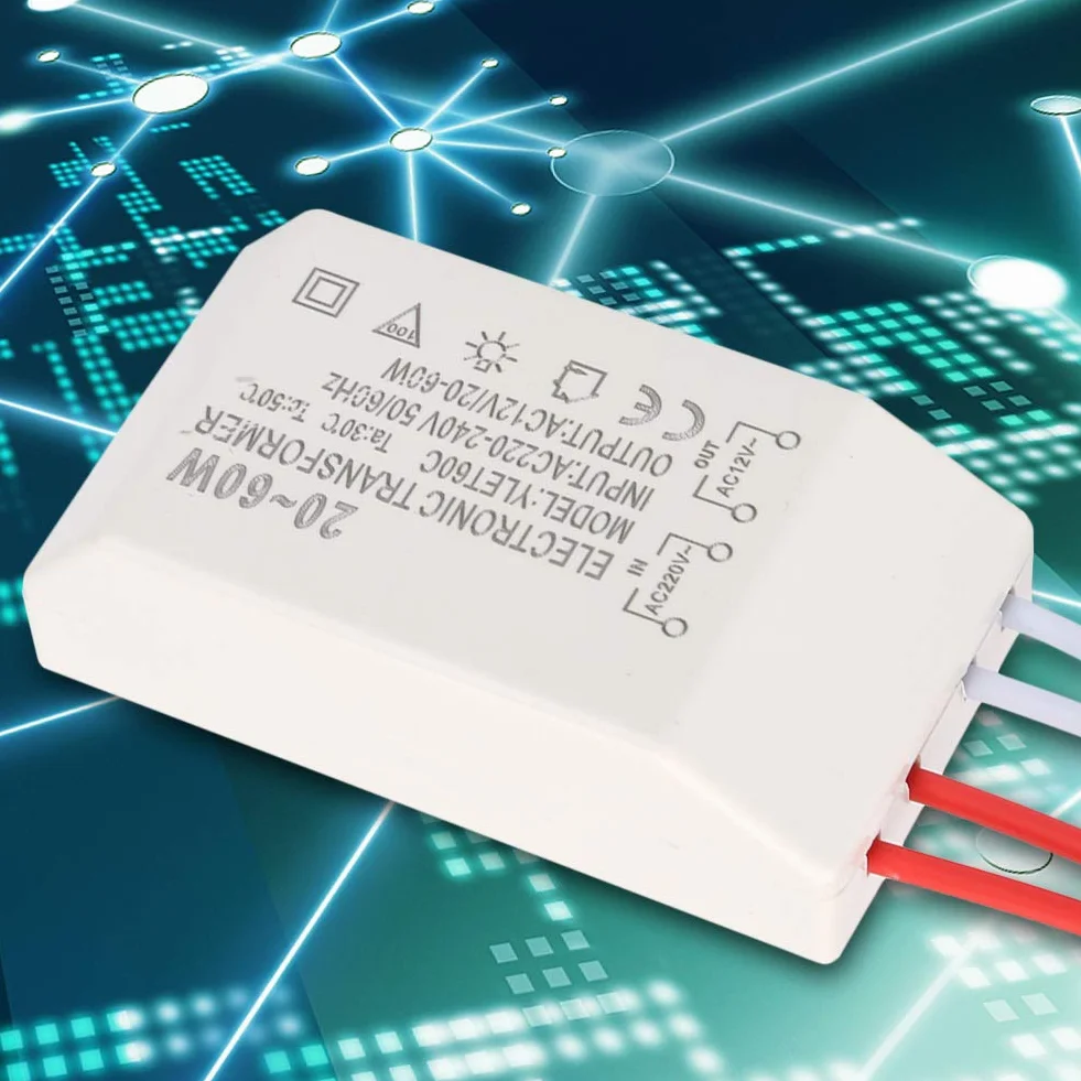 Transformator Elektroniczny Halogenowa G4 220 V AC 12 V 20 60 W Inteligentny Sterownik Zasilacza