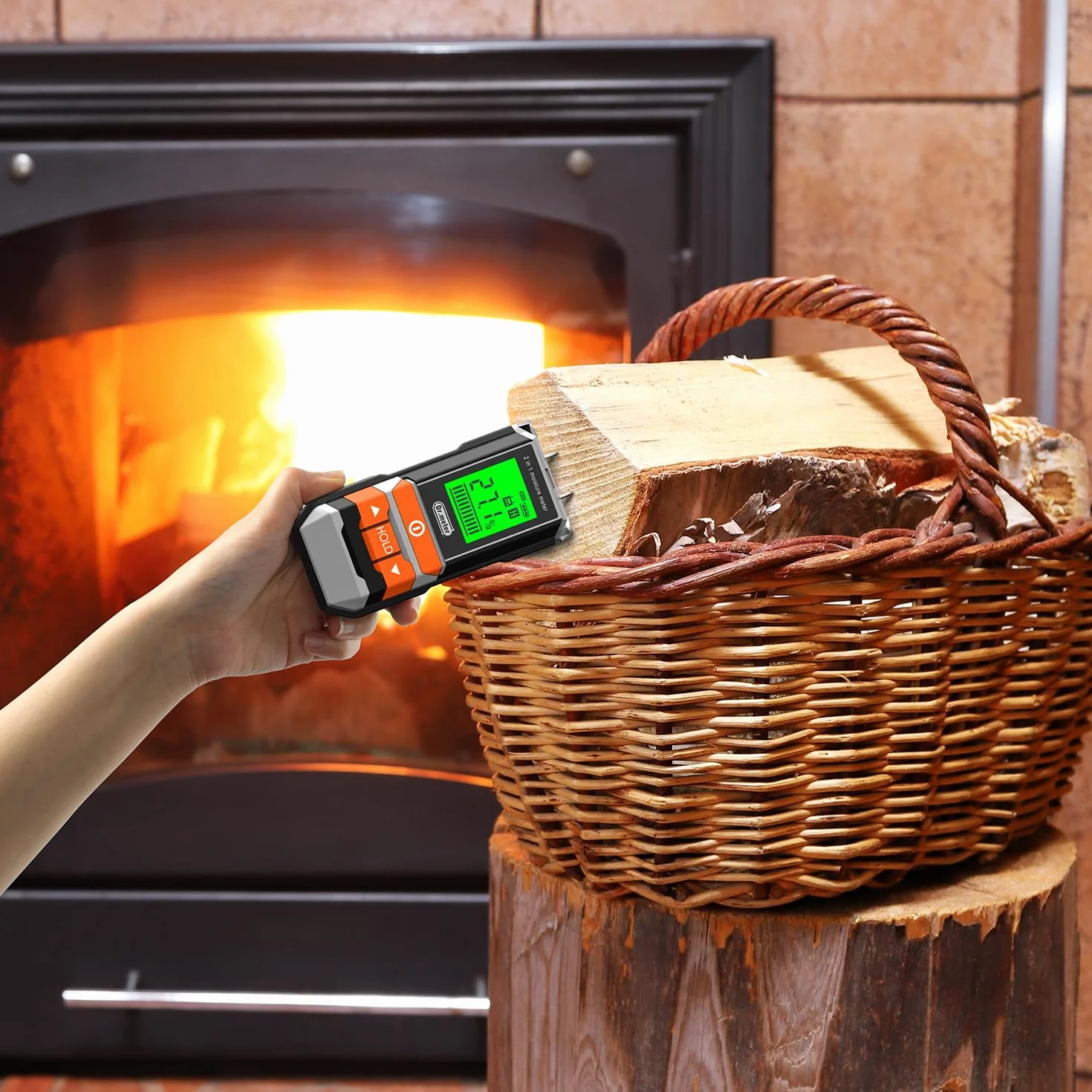 2-pinowy tester wilgotności powietrza, cyfrowy wyświetlacz LCD HD