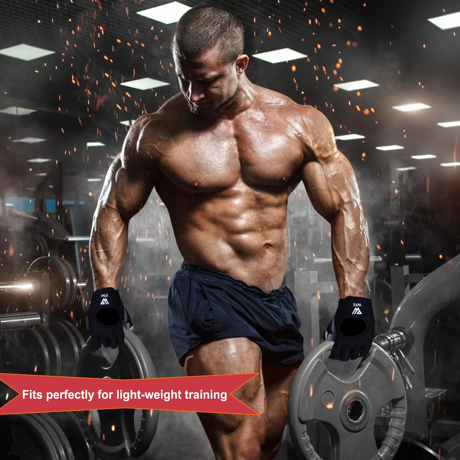 WESTWOOD FOX Oddychające rękawice fitness dla mężczyzn i kobiet rękawice do podnoszenia ciężarów kulturystyka siłownia ćwiczenie antypoślizgowe Crossfit kulturystyka