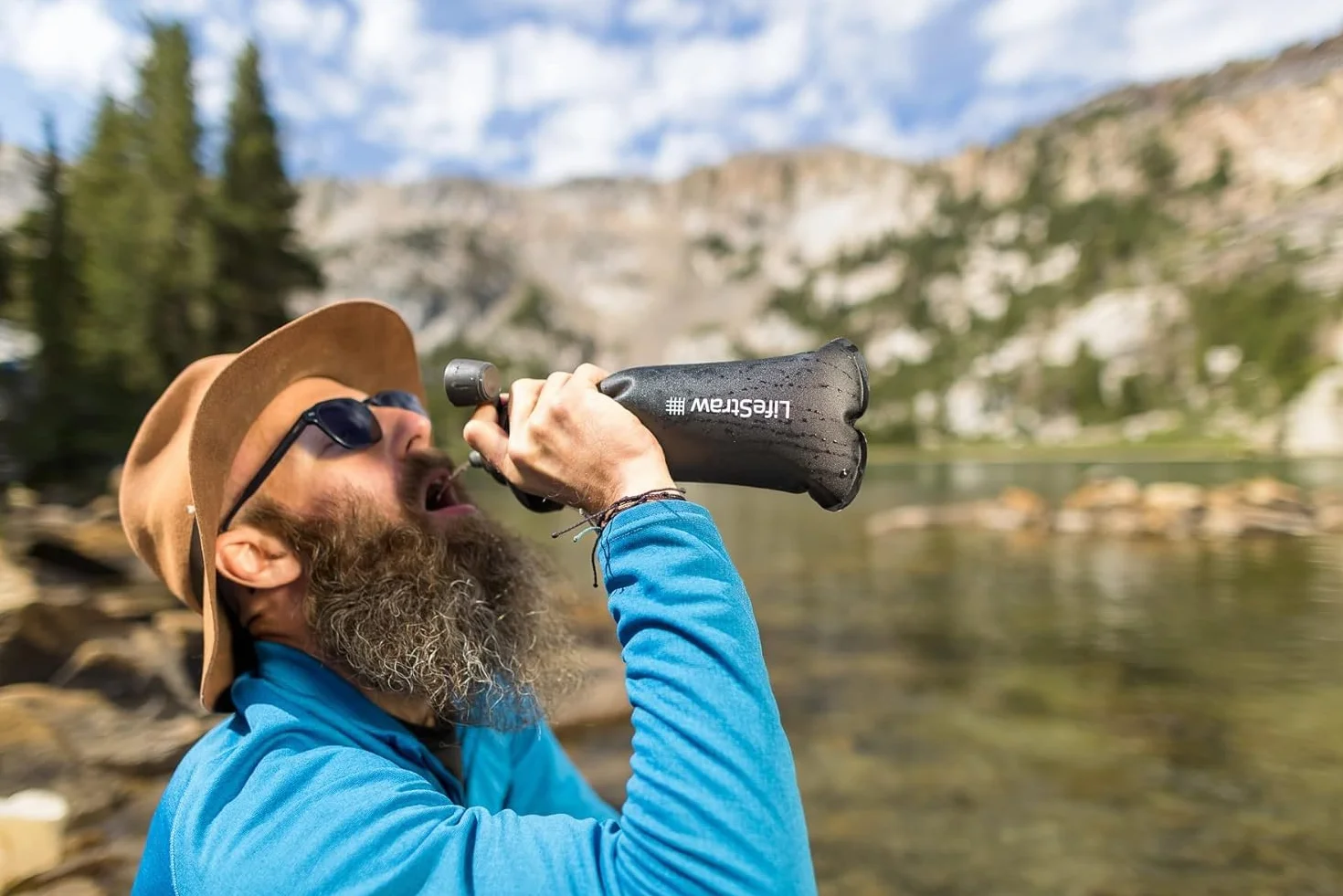 LifeStraw Peak Squeeze Bottle 1L (blue)