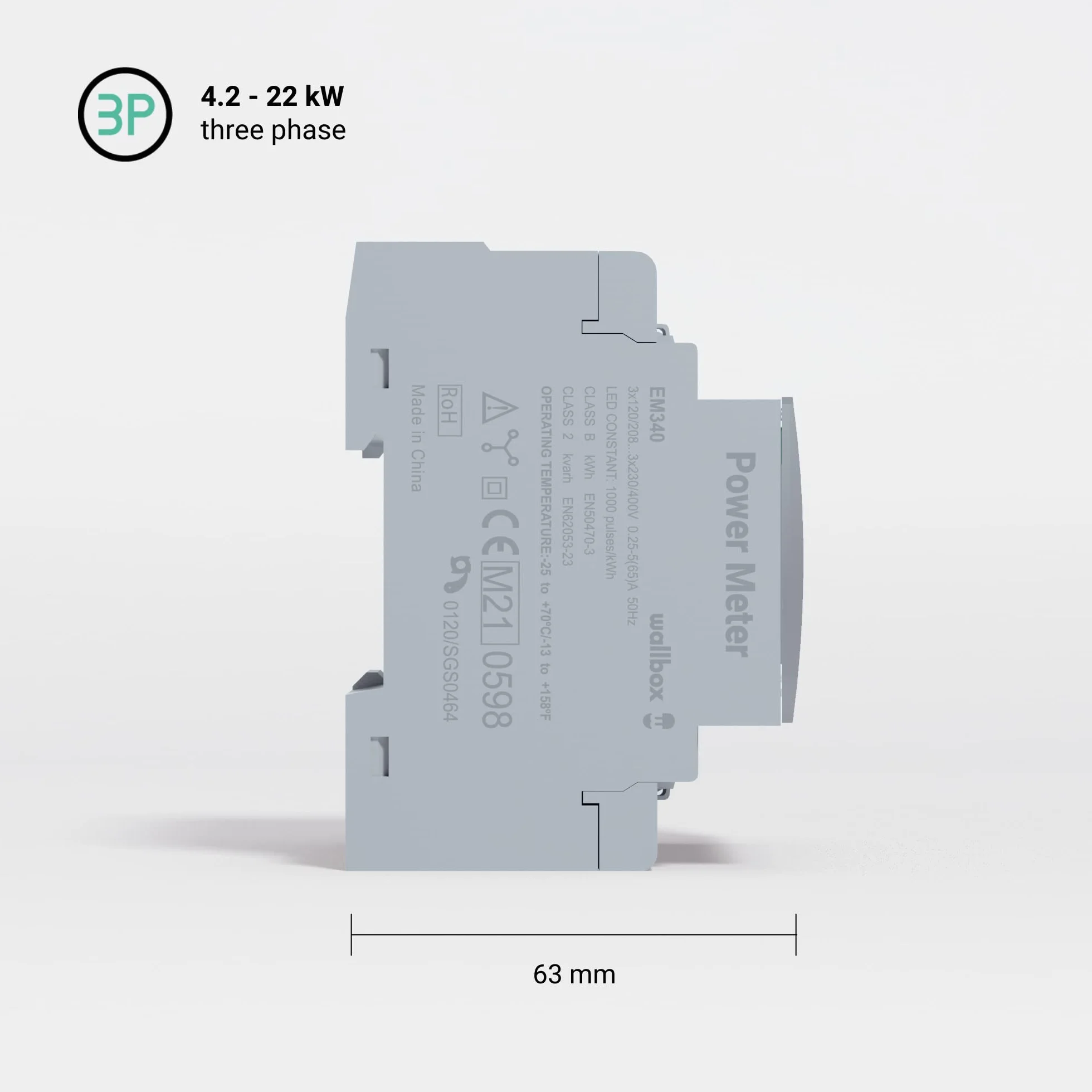 Wallbox Miernik mocy 3-fazowy, do 65 A, ECO Smart. Kompatybilny z Pulsar Max