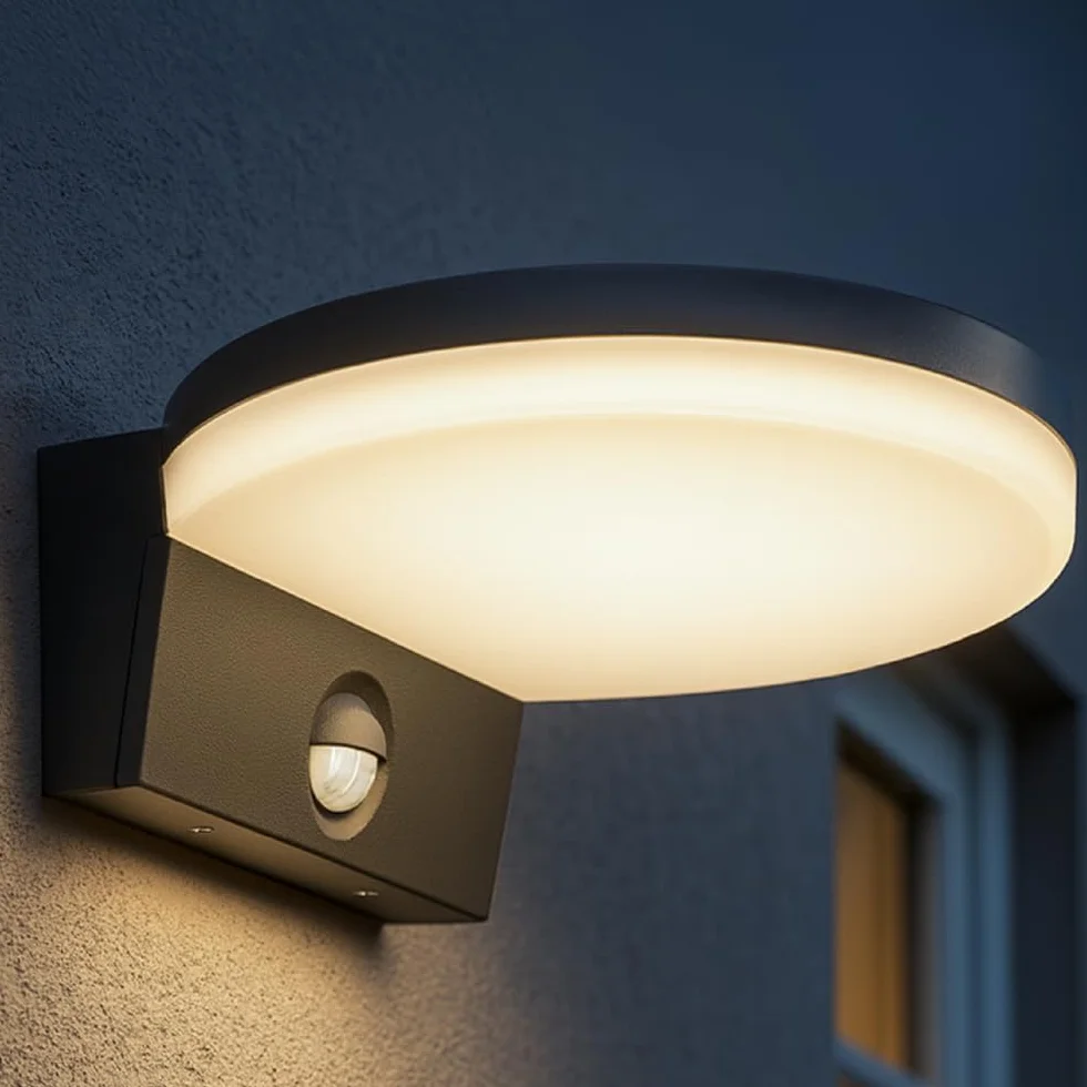 Lampa Zewnętrzna LED z Czujnikiem Ruchu PIR 3000K 1300lm Szeroki kąt >80° IP65