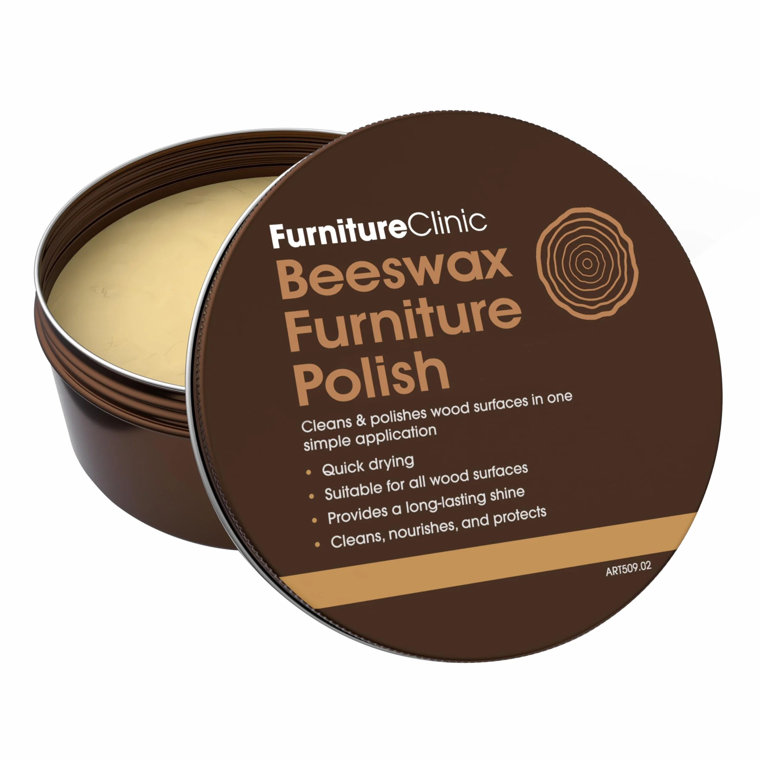 Wosk pszczeli bezbarwny do drewna i mebli Furniture Clinic - 200 ml - Naturalny wosk pszczeli do wszystkich rodzajów i kolorów drewna - Wosk pszczeli do mebli drewnianych