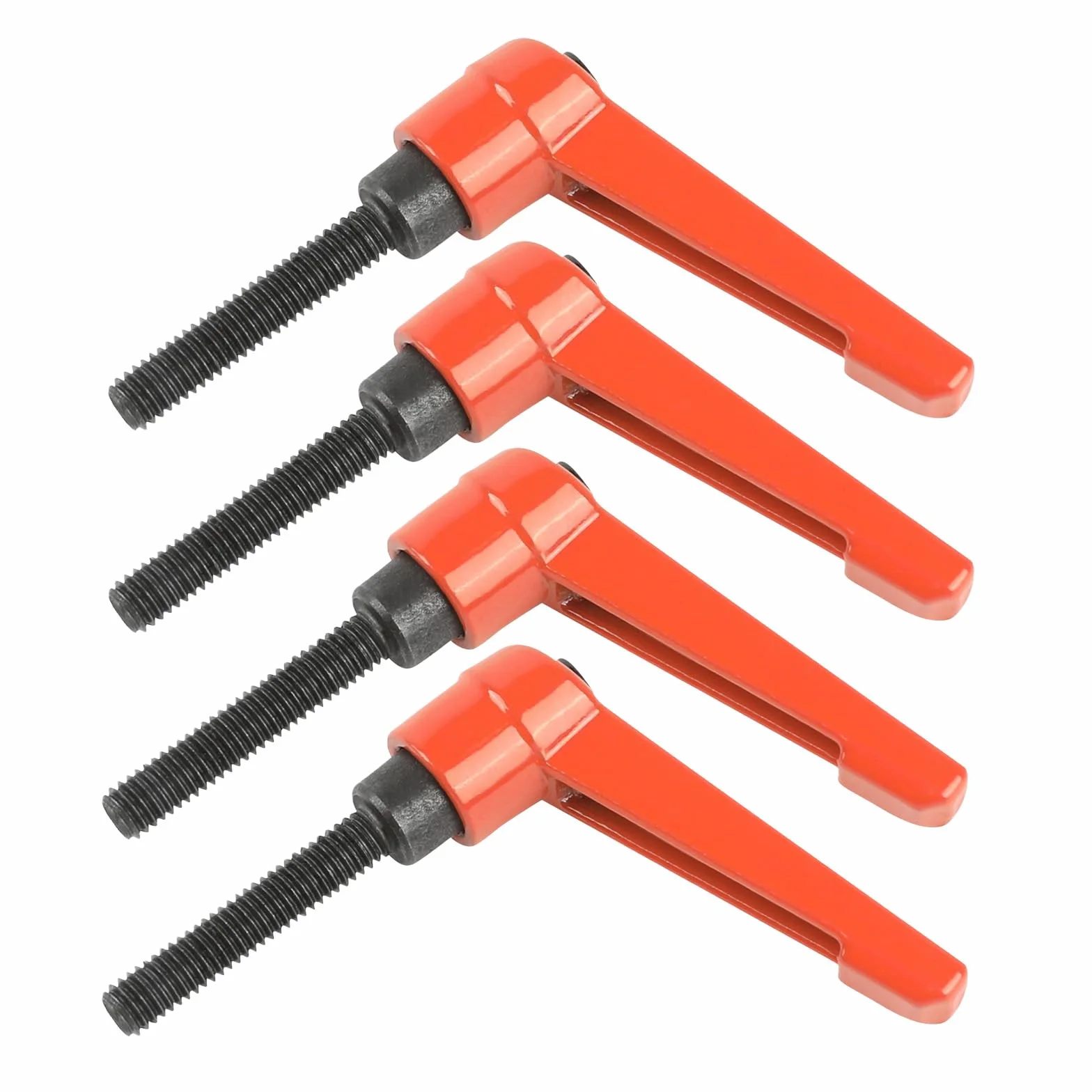 SUQIN 4 sztuki regulowanych dźwigni zaciskowych M6 x 32 mm, gwint zewnętrzny, uchwyt zaciskowy