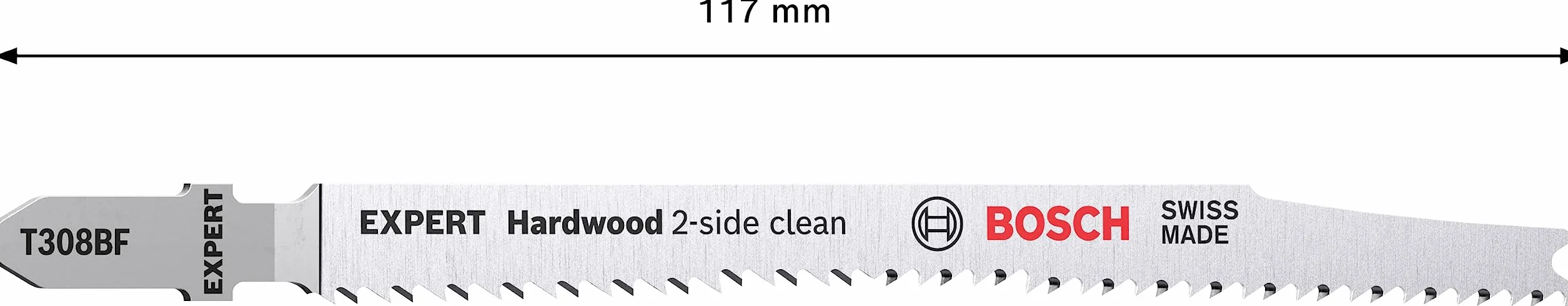 Bosch EXPERT Hardwood 2-side clean T308BF Brzeszczot do wyrzynarki 117 mm Akcesoria