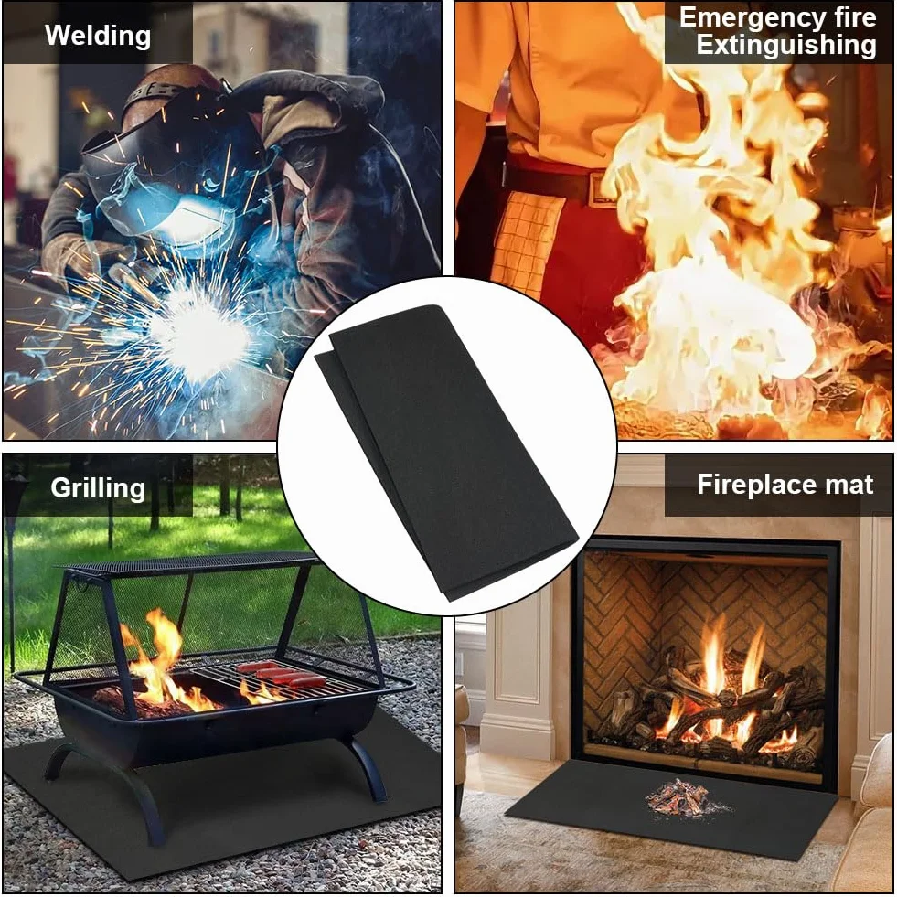 Flintronic Koc spawalniczy ognioodporny 30 x 30 x 0,5 cm filc węglowy żaroodporny do 1093,3°C podkładka izolacyjna do lutowania