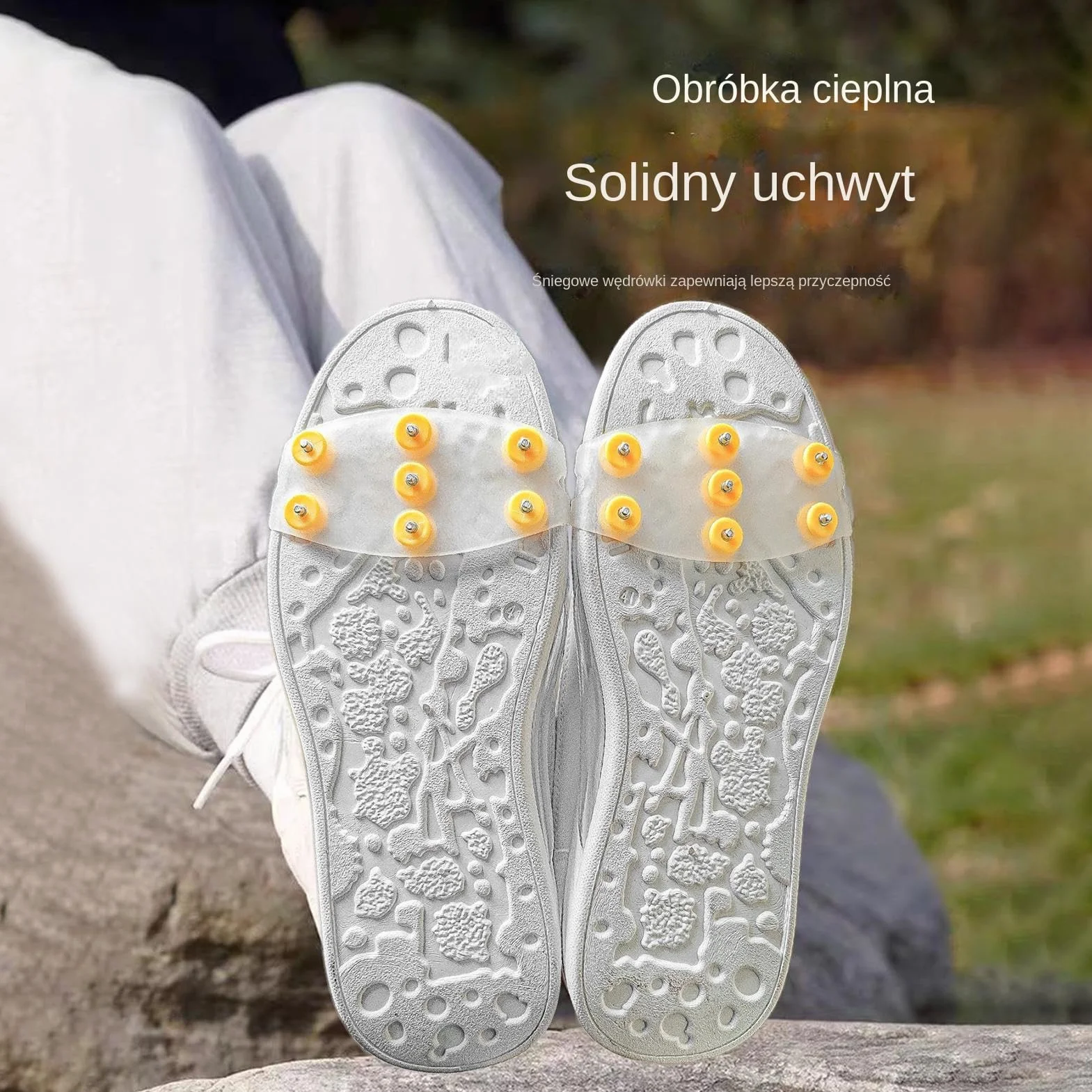Kolce Lodowe Na Buty I Obuwie,7-Zębowe Uniwersalne Kolce Przeciwpoślizgowe - Śnieżne Lodowe Szpilki do Butów,Do Sportów Zewnętrznych Wędrówek Spacerów Wspinaczki Wędkarstwa Ogrodu Parku
