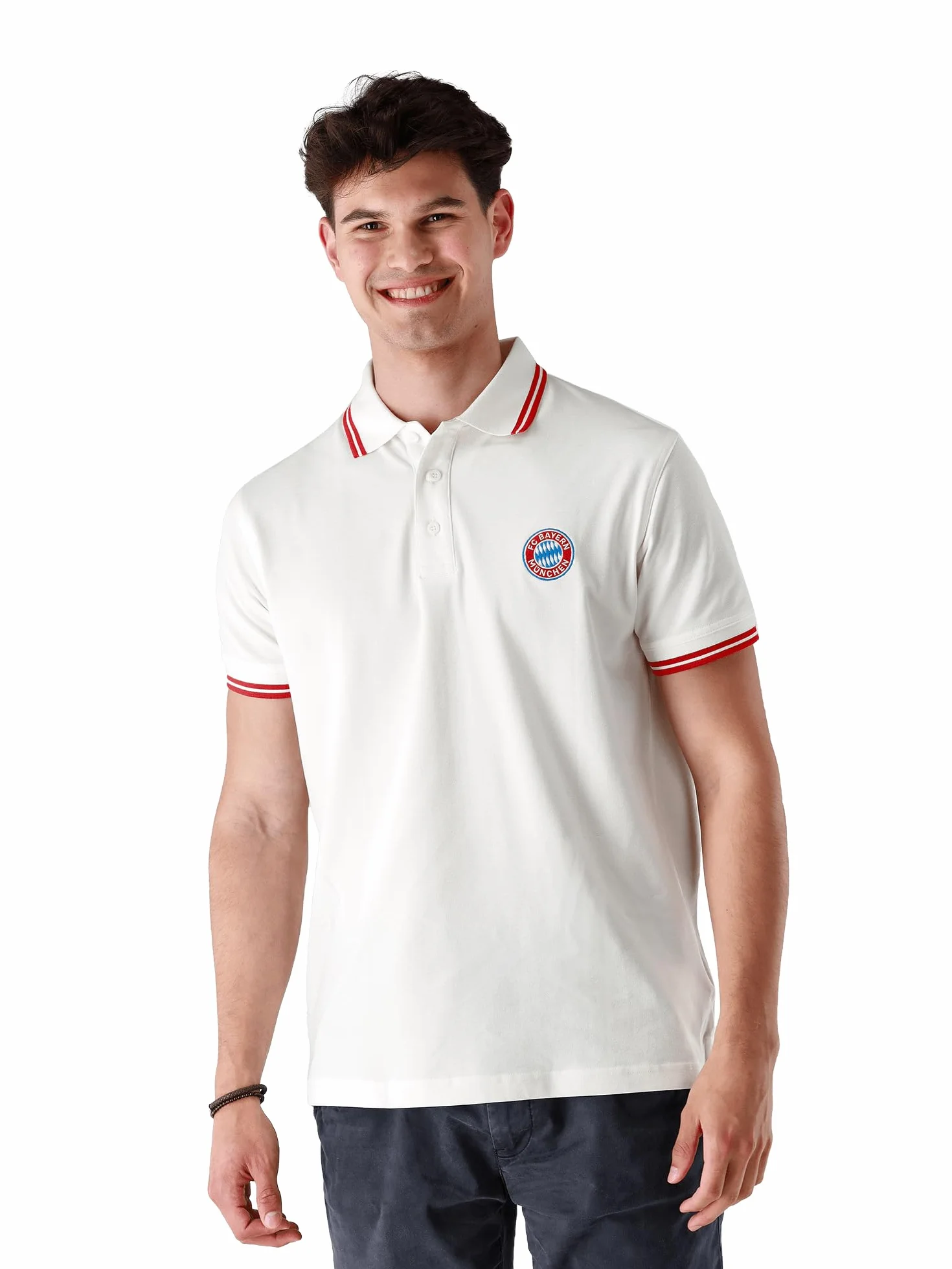 FC Bayern München Koszulka polo Essential, męska, granatowa, biała lub czerwona