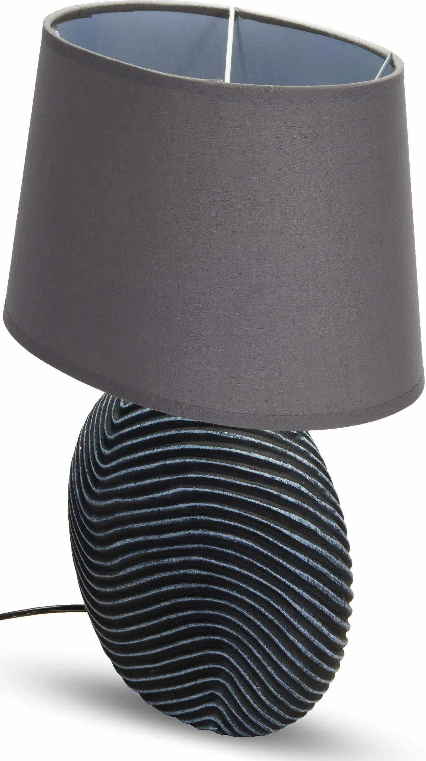 BRUBAKER Zestaw 2 lampek stołowych Zen Garden antracyt szary nóżki ceramiczne wysokość 38 cm