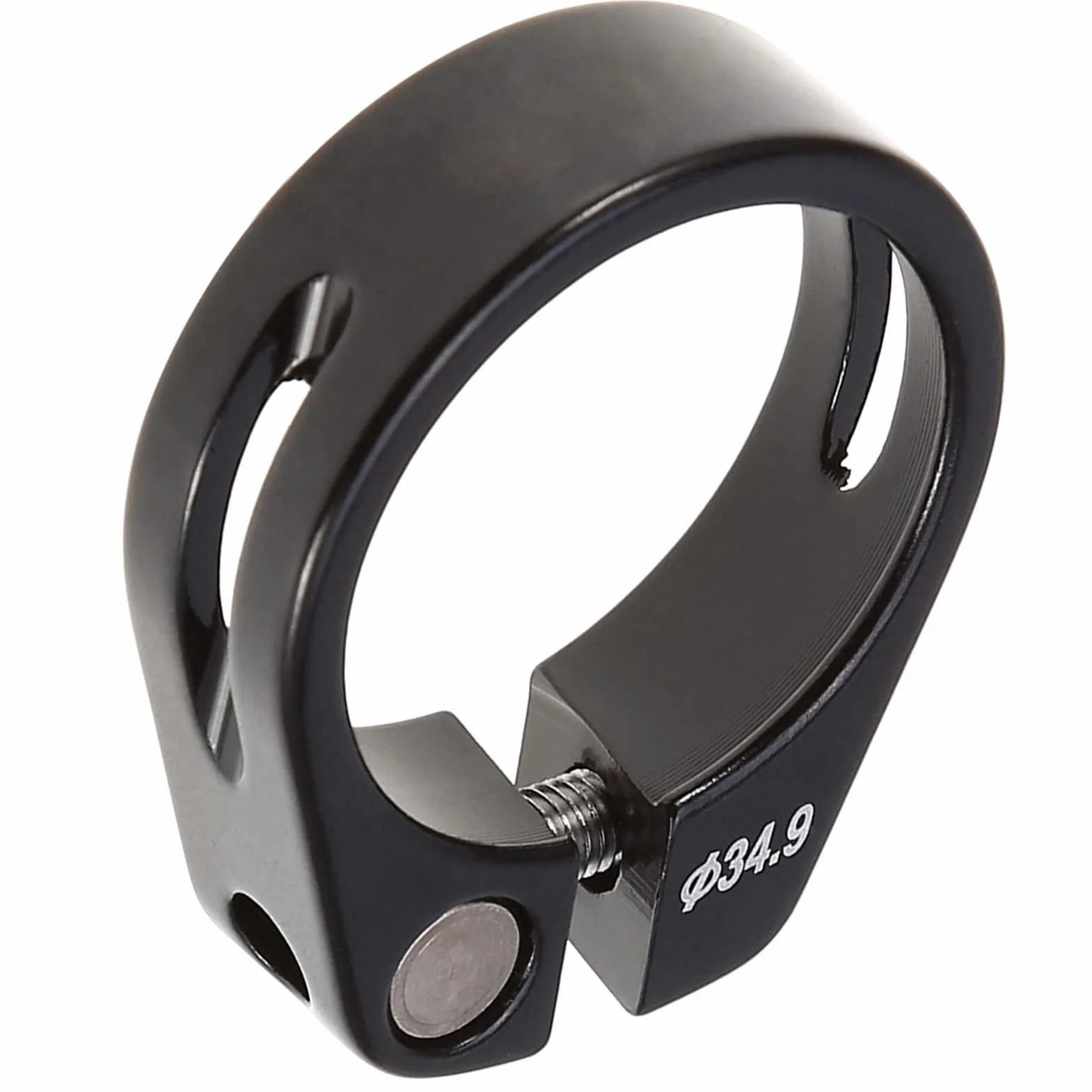 Zacisk sztycy siodełka rowerowego 34,9, zacisk sztycy siodełka do siodełka rowerowego, zacisk siodełka ze stopu aluminium, 34,9 mm, do rowerów górskich i szosowych (czarny)