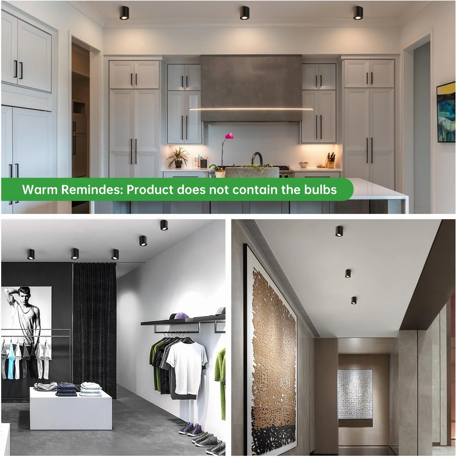 Reflektory Montażowe GU10 30° Obrócone Czarne Aluminium Średnica 80mm HOMEOW