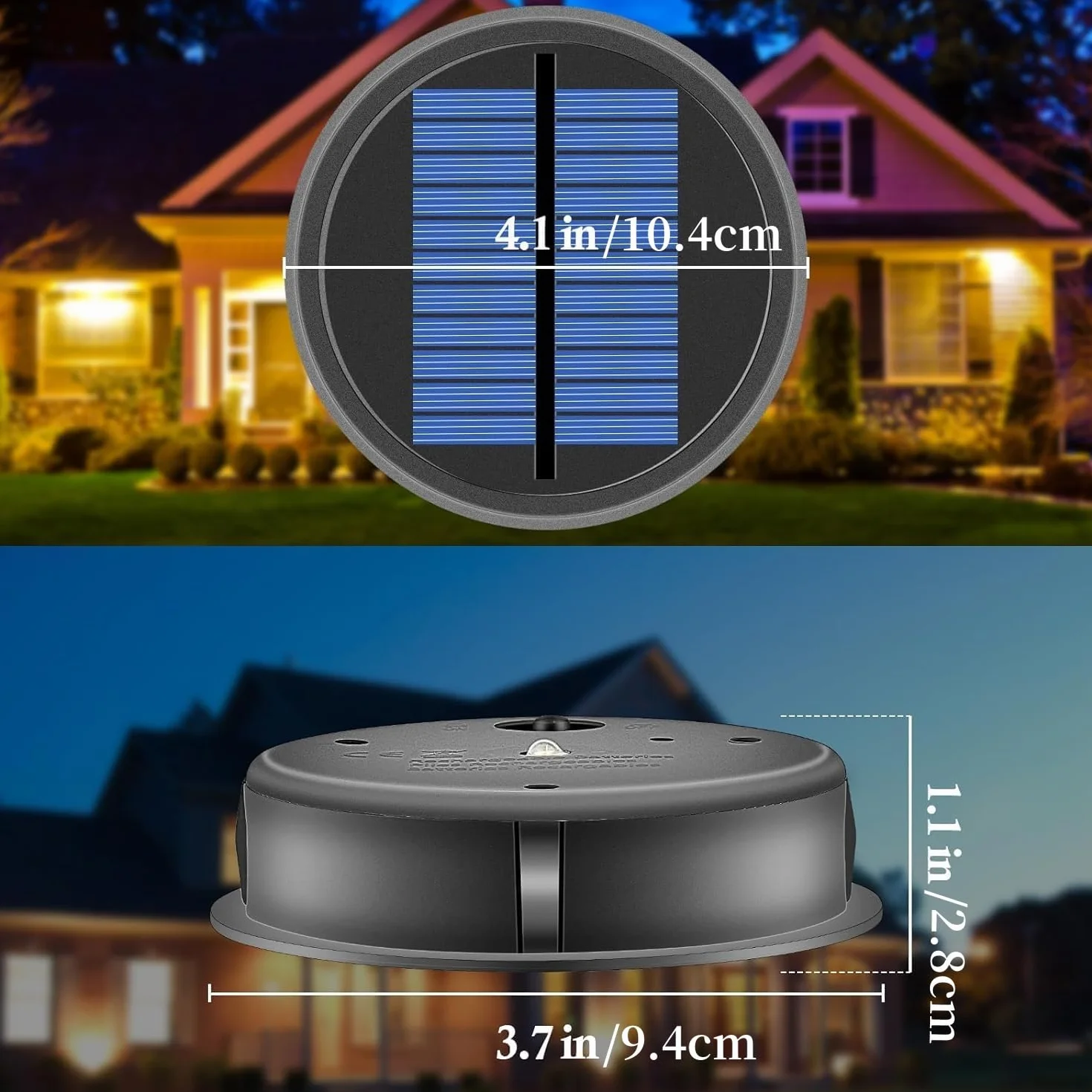 HELESIN Części zamienne do lamp solarnych, wodoszczelna panel słoneczny IP65, zamienne elementy do lamp solarnych, lampy ogrodowe i DIY (1 opakowanie 10,4 CM)