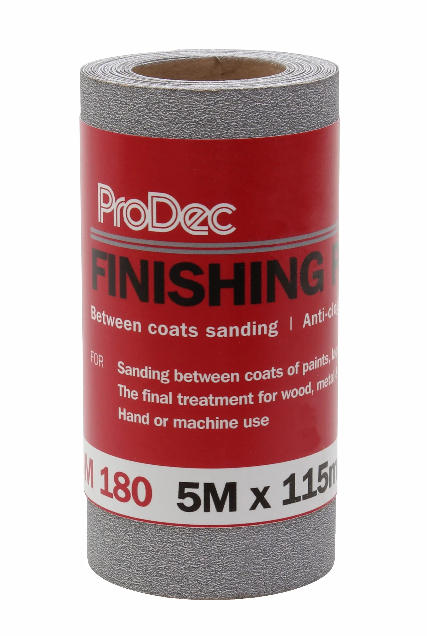 ProDec rolka papieru ściernego 5 m x 115 mm ziarnistość 180 do szlifowania międzywarstwowego