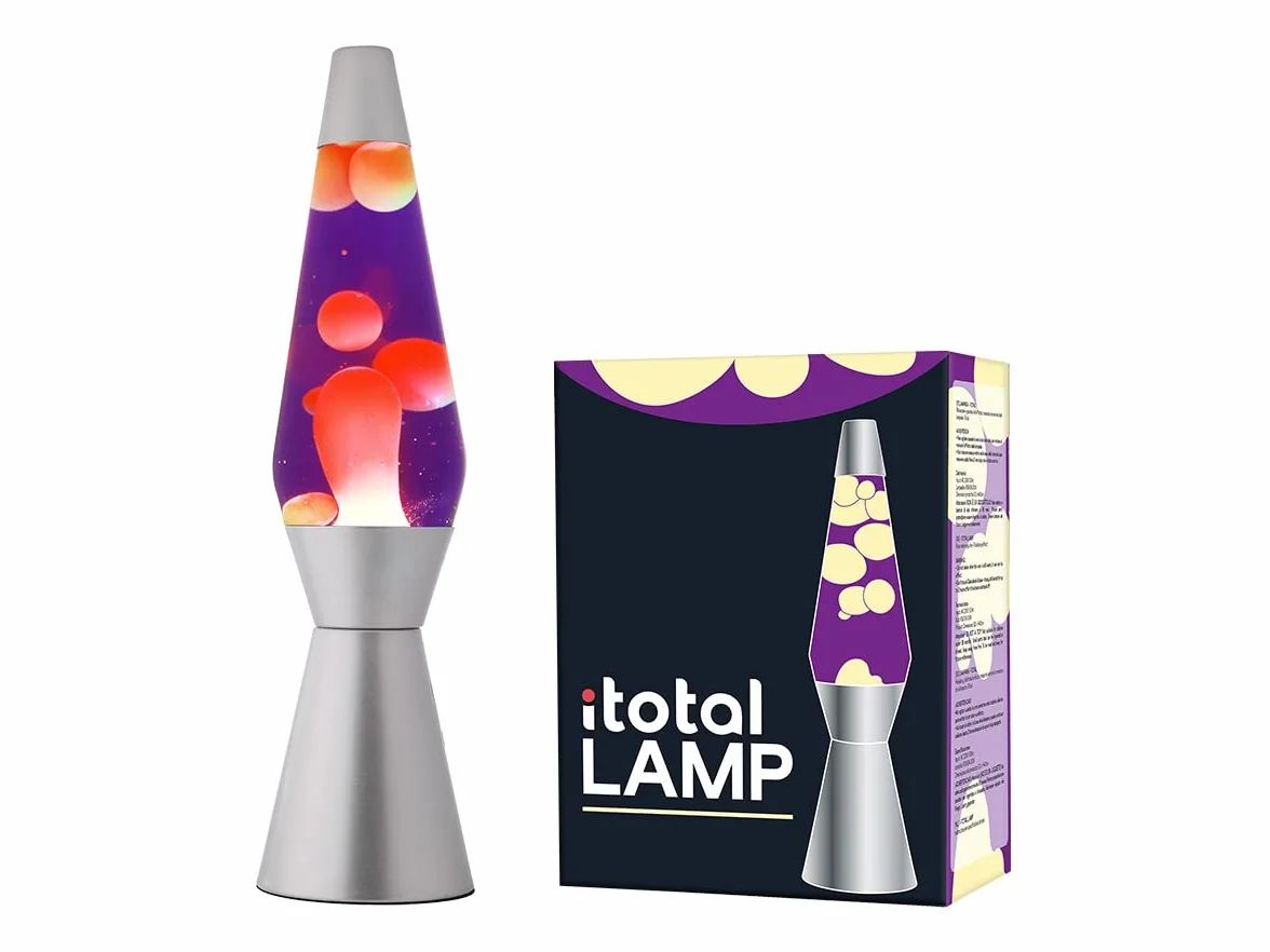 Lampa lawowa Magma 40 cm fioletowy żółty wosk I-TOTAL
