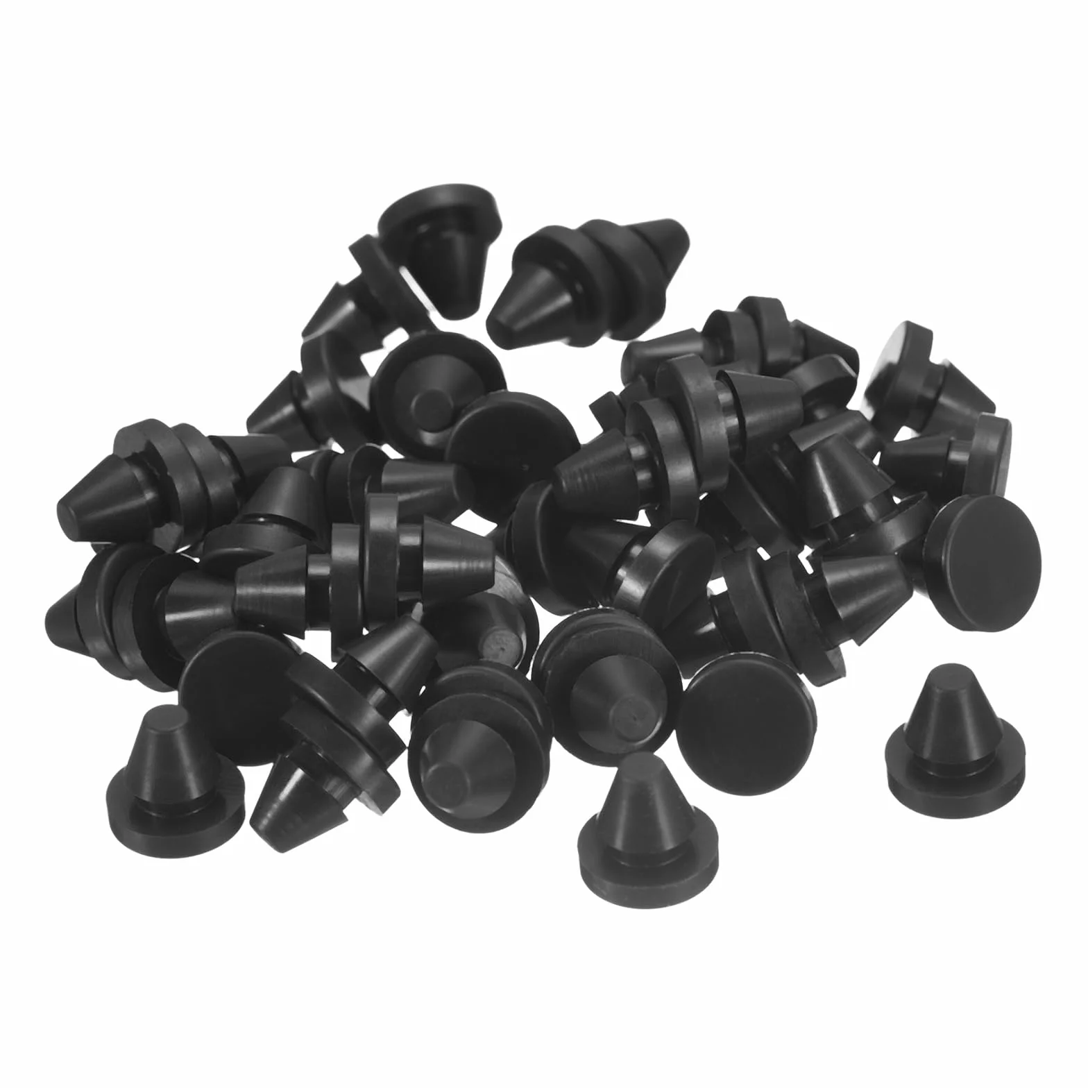 QUARKZMAN 50 sztuk silikonowych zaślepek okrągłych do otworu 6-7 mm, wodoodporne, czarne