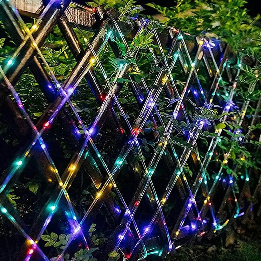 Łańcuch świetlny - rura niskiego napięcia, Φ5 mm, RGBY, 5 m, oświetla i dekoruje, nadaje się do użytku wewnątrz i na zewnątrz