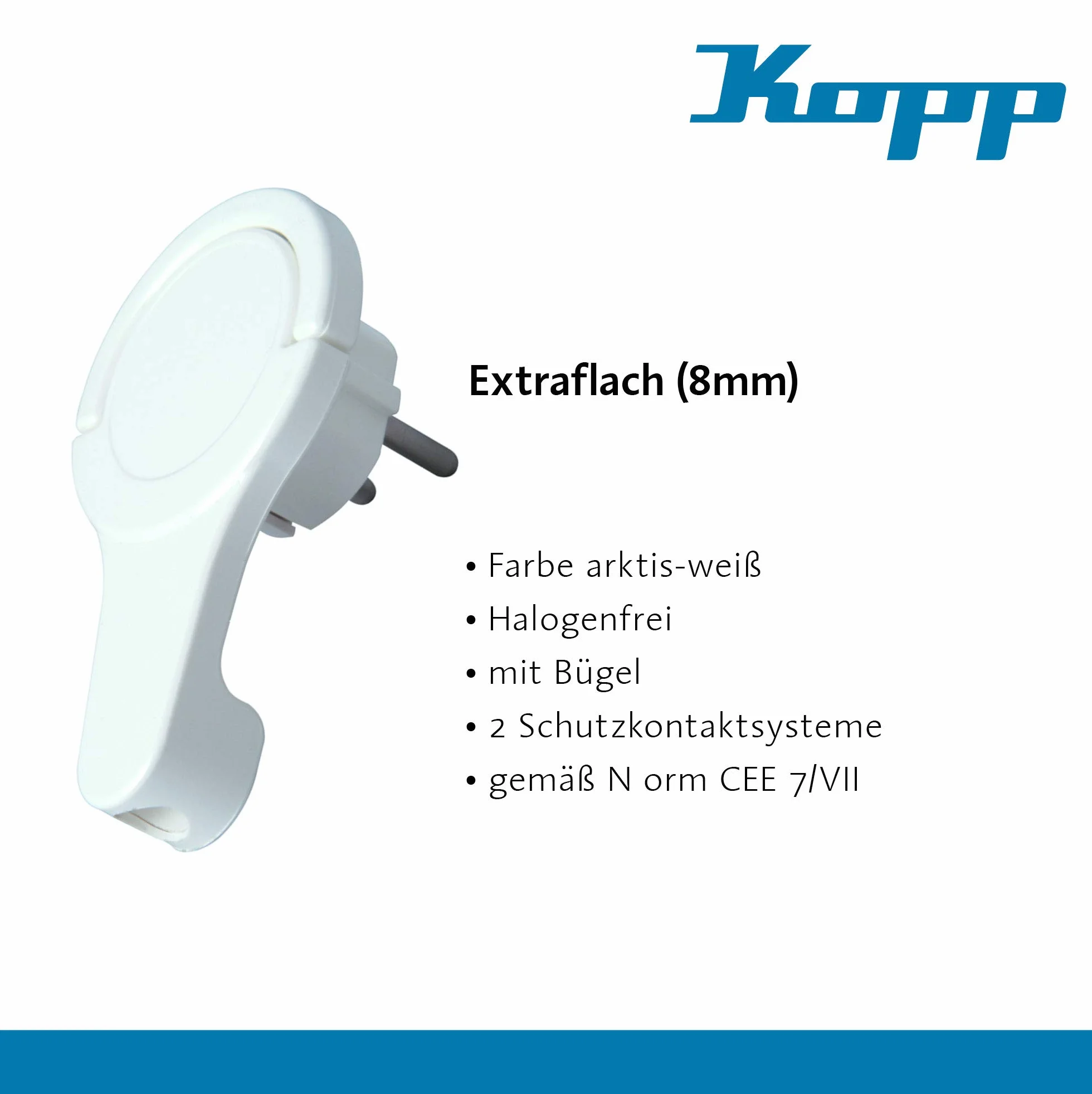 Kopp Wtyczka kątowa z uziemieniem 250 V 16 A IP20 płaska do kabli 3 x 1,5 mm²