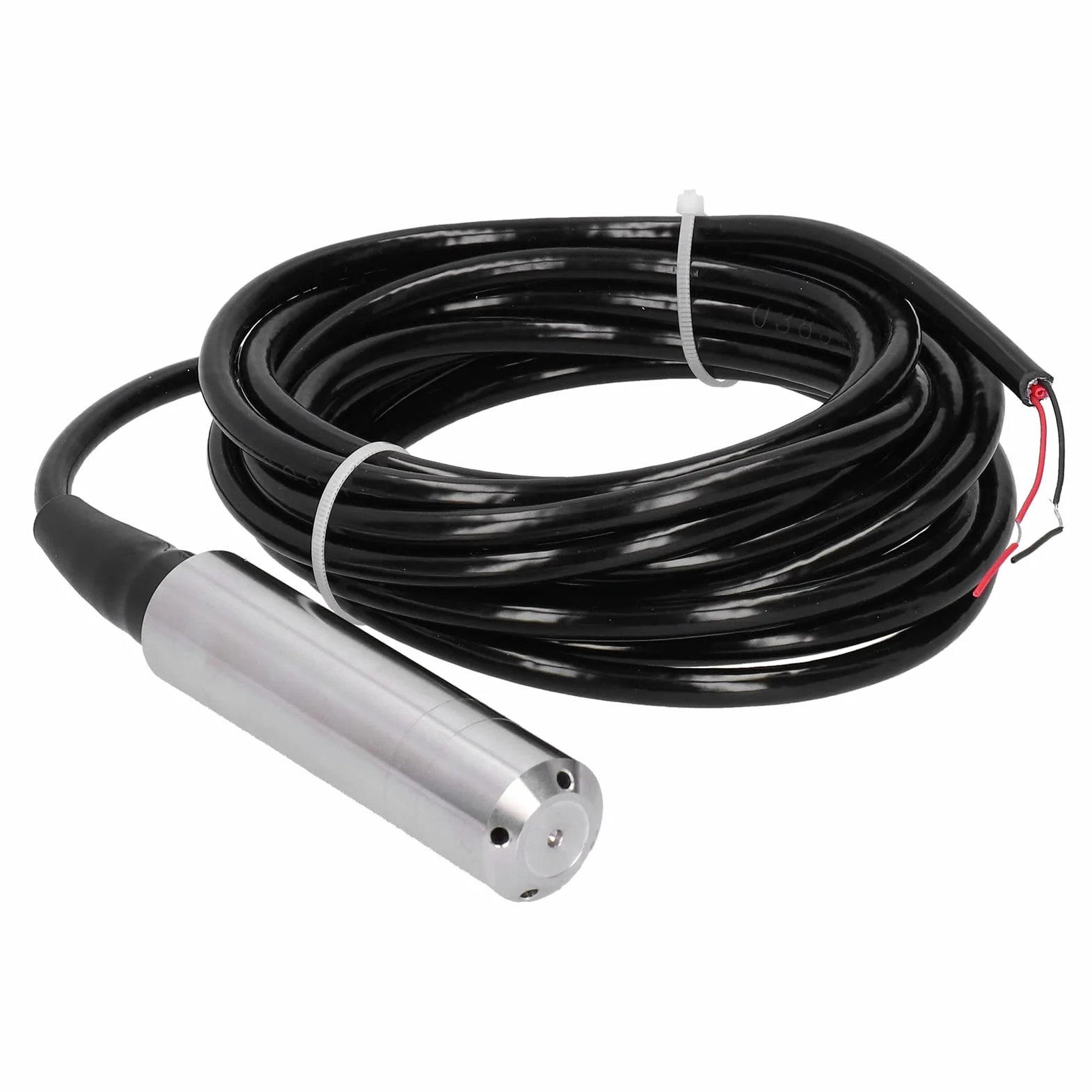 Czujnik Poziomu Wody ze Stali Nierdzewnej 304, Przetwornik Poziomu Cieczy 0-2m, 4-20mA, 12-32VDC, IP68, Przewód 5m