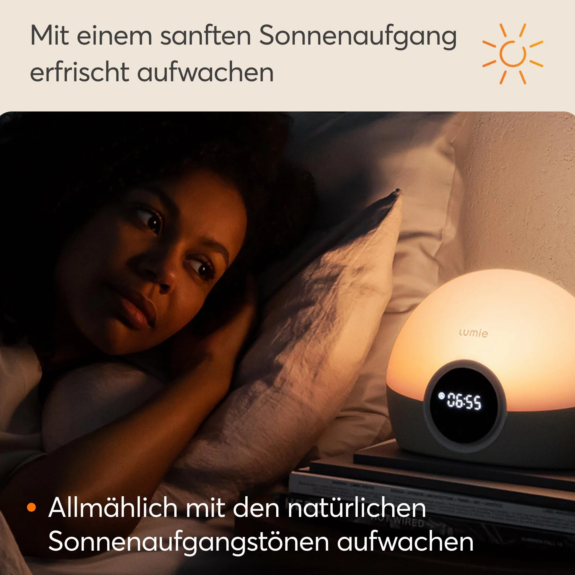 Lumie Bodyclock Spark 100 – budzik świetlny ze wschodem słońca