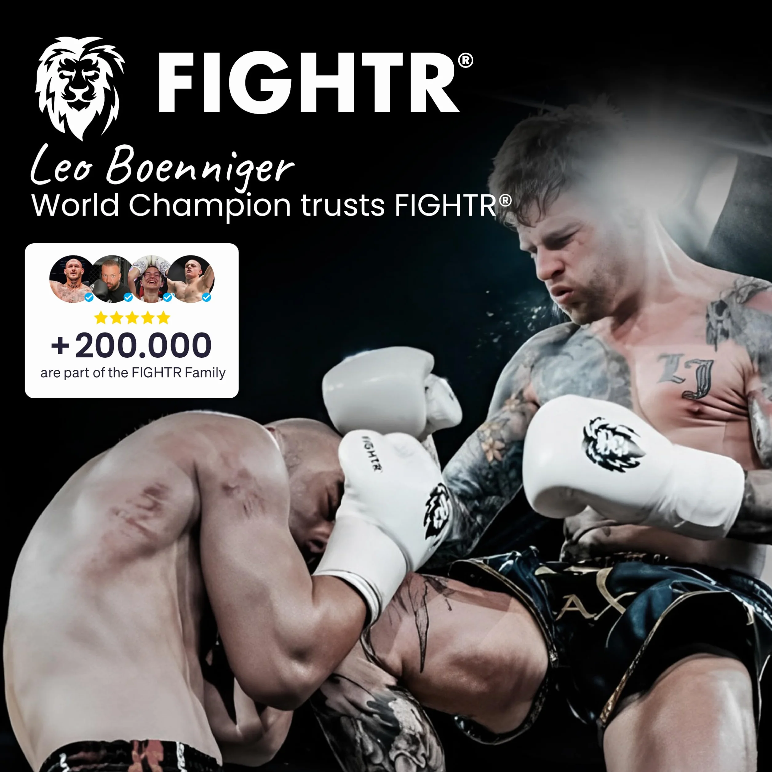 FIGHTR Rękawice bokserskie - maksymalna ochrona i stabilność | Rękawice bokserskie, MMA, Muay Thai i Kickboxing, rozmiary 8-16 uncji, torba do noszenia w zestawie