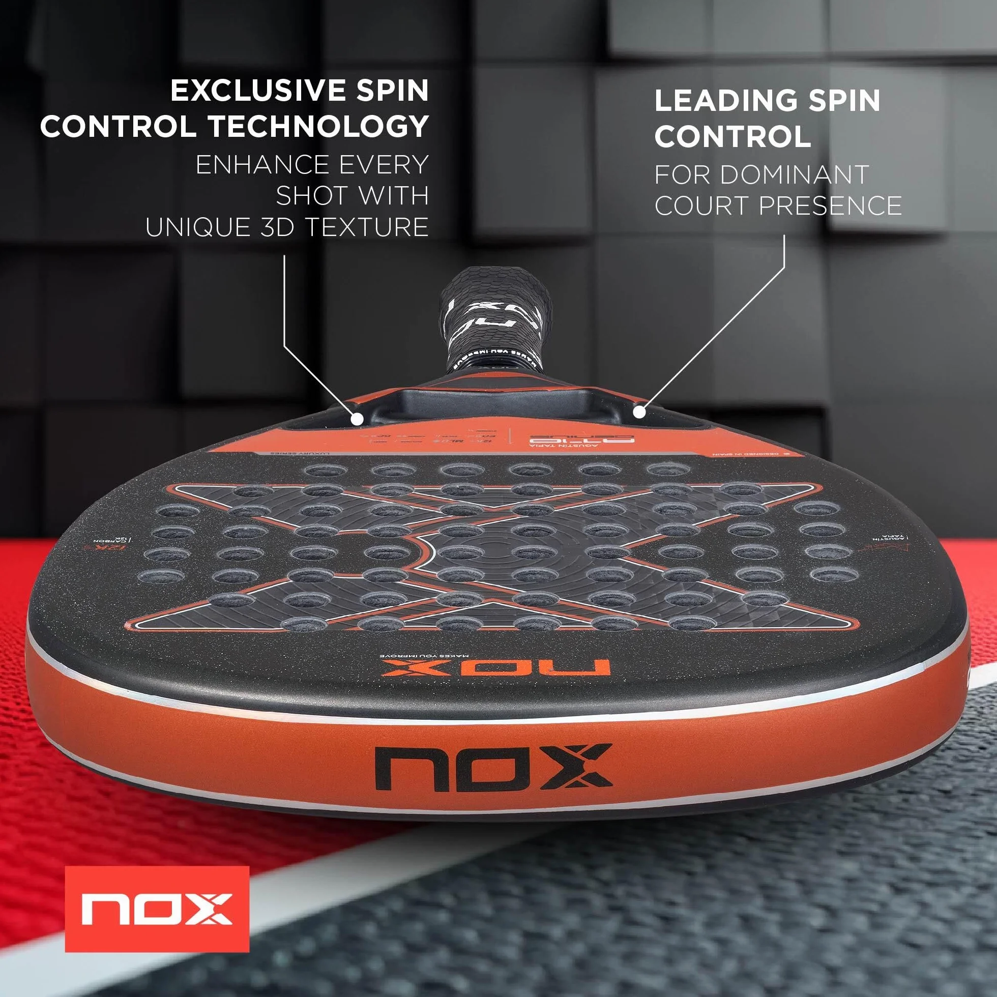 Nox At10 Genius Attack 12k by Agustin Tapia Padel Racket 360-375 gr