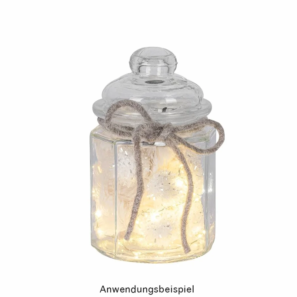 Ideen mit Herz Łańcuch świetlny LED 30 diod ciepła biel 1,5 cm odstęp 75 cm timer