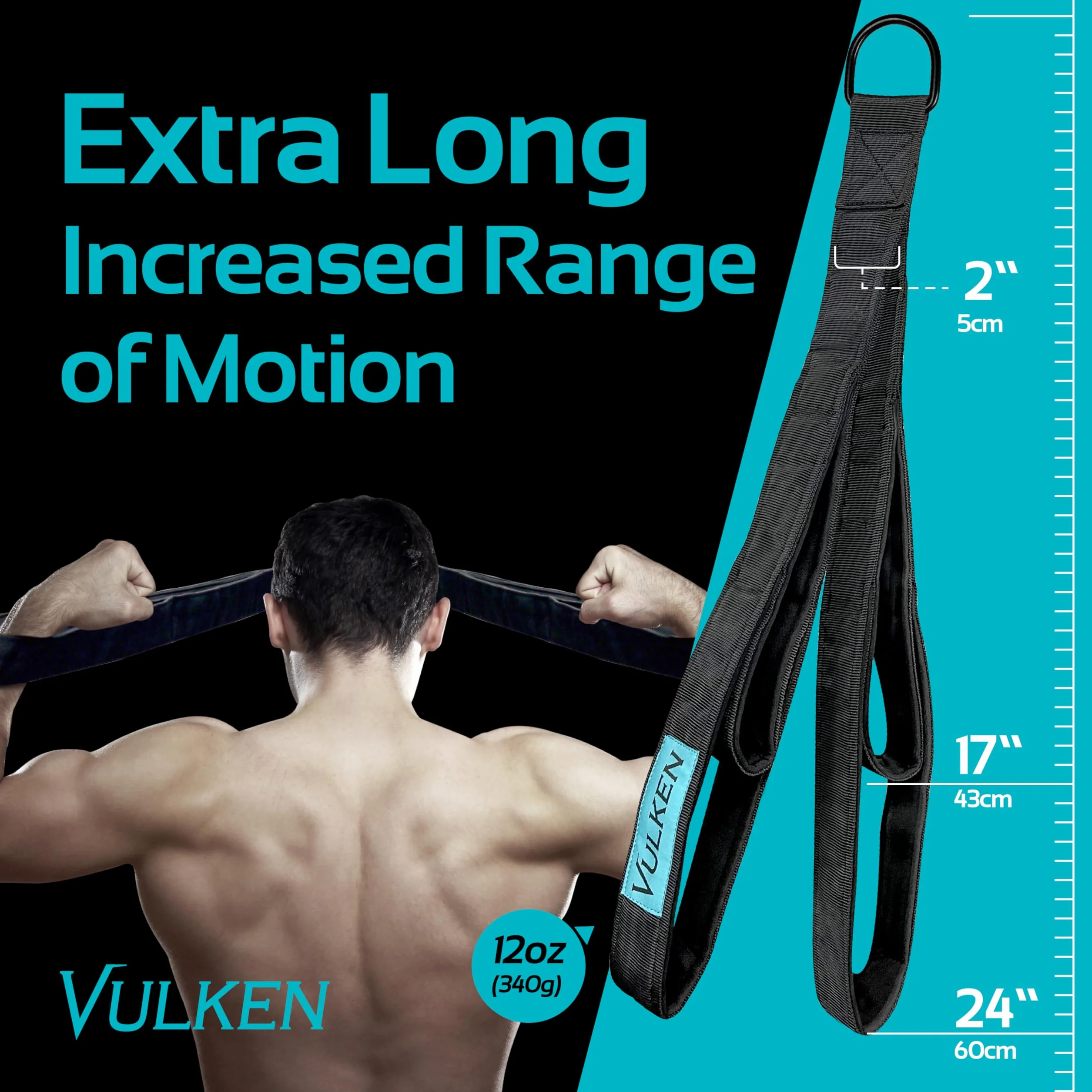 Vulken Triceps Linka do mocowania liny, dwa rozmiary w jednym, bardzo długa linka, przedłużane paski Triceps, sprzęt gimnastyczny, uchwyty do treningu domowego do taśm oporowych.