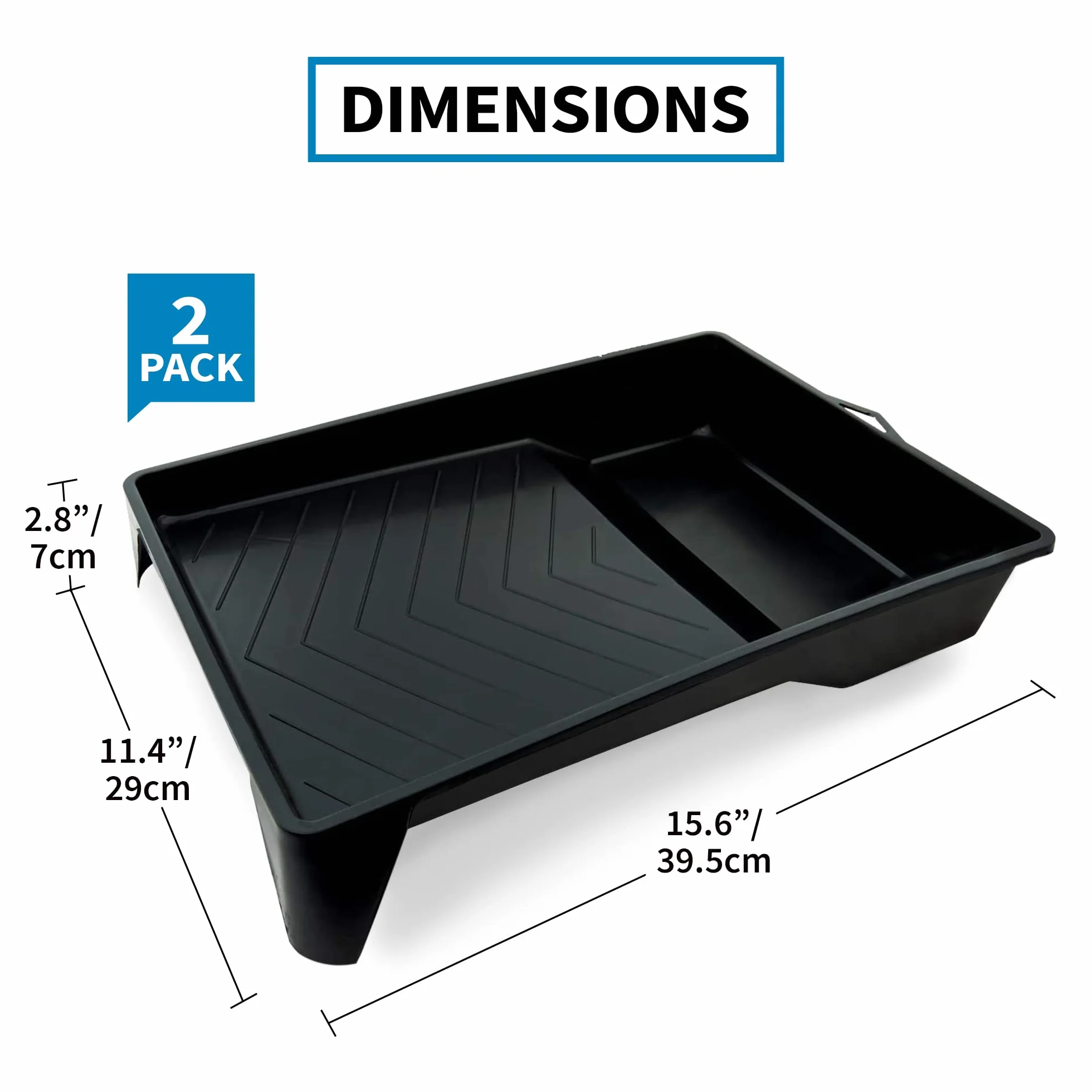 Zestaw tacek do wałków malarskich 25 cm 2-pak do 9-calowych szczotek rolkowych