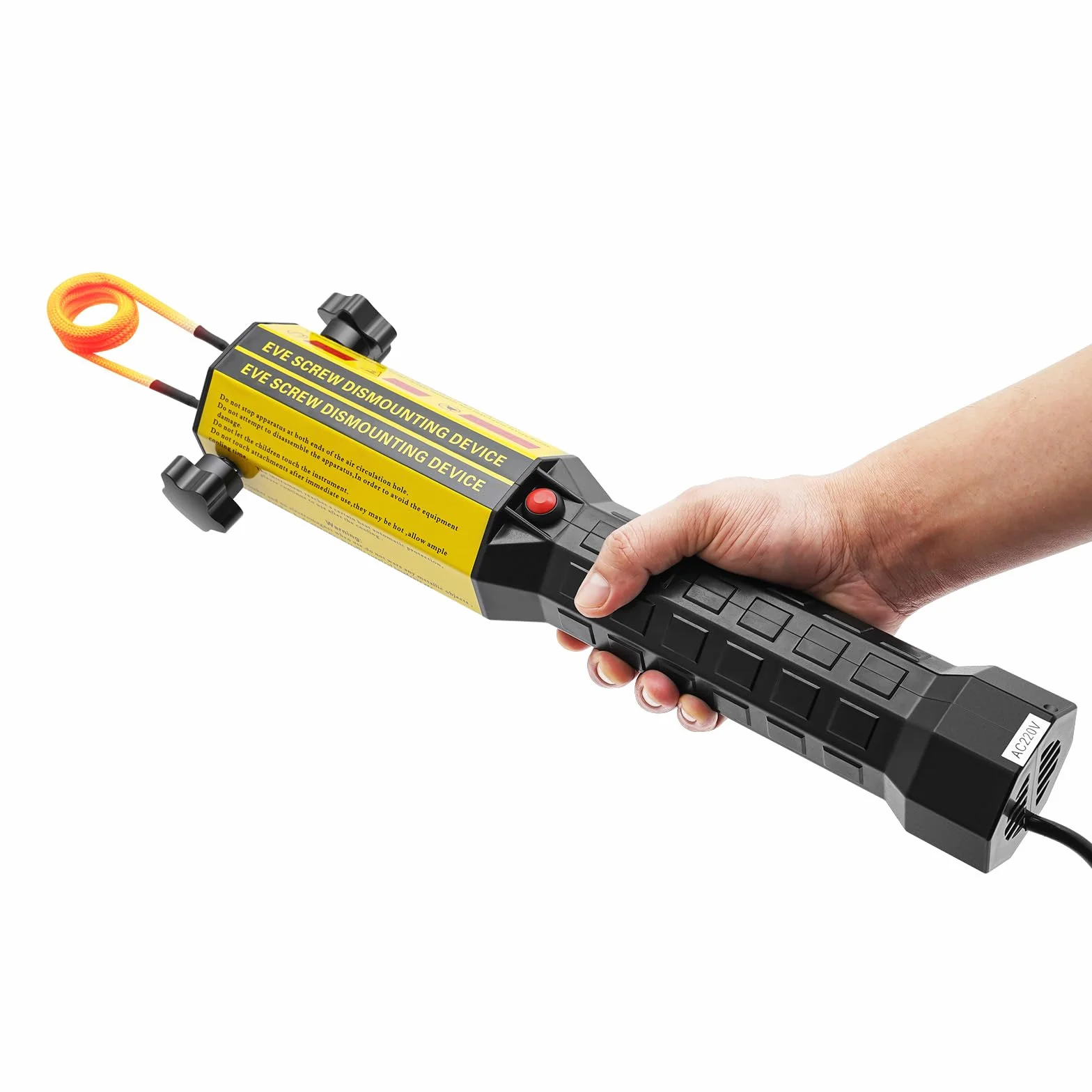 Magnetyczny grzejnik indukcyjny, 1000 W, z 3 cewkami (Φ20 mm/25 mm/30 mm) i skrzynka narzędziowa, indukcyjny odkrętak do podgrzewania skorodowanych śrub, nakrętek