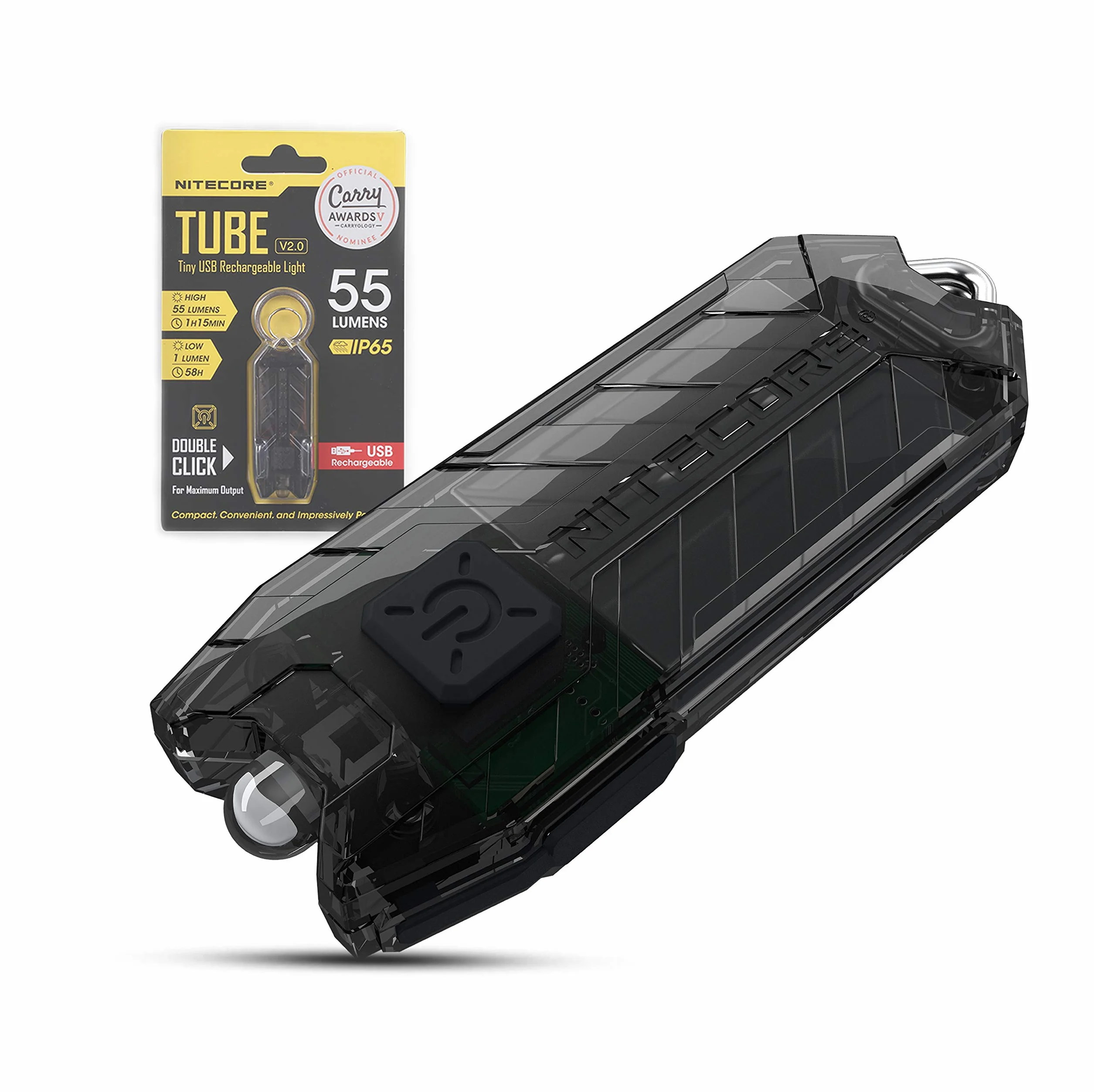 Nitecore Lampa Brelok V2.0 55 lumenów USB Akumulator 9,6g Czarny