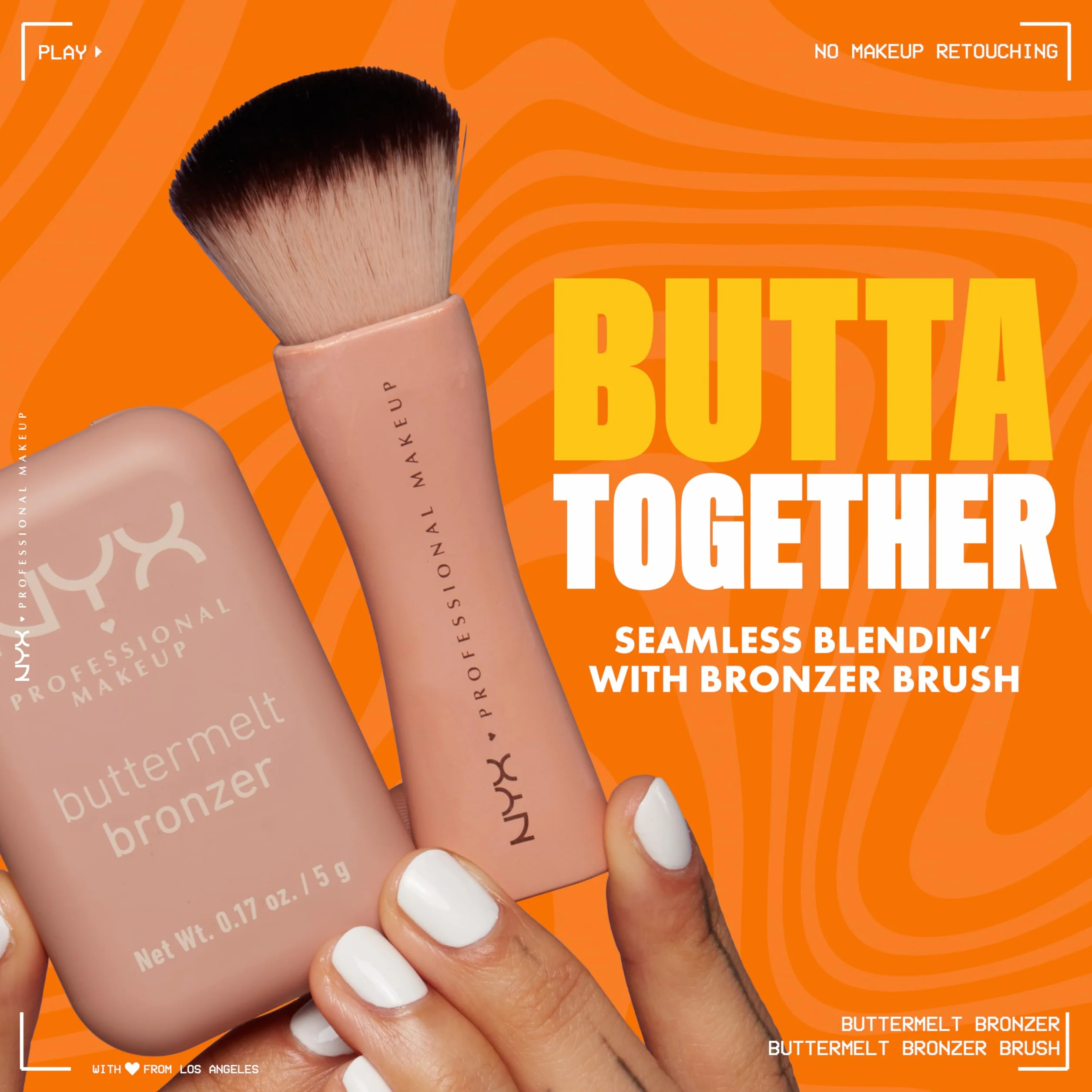 NYX Professional Makeup Buttermelt Bronzer Butta Than U Butter Powder Bronzer - Brązowy, 5GR