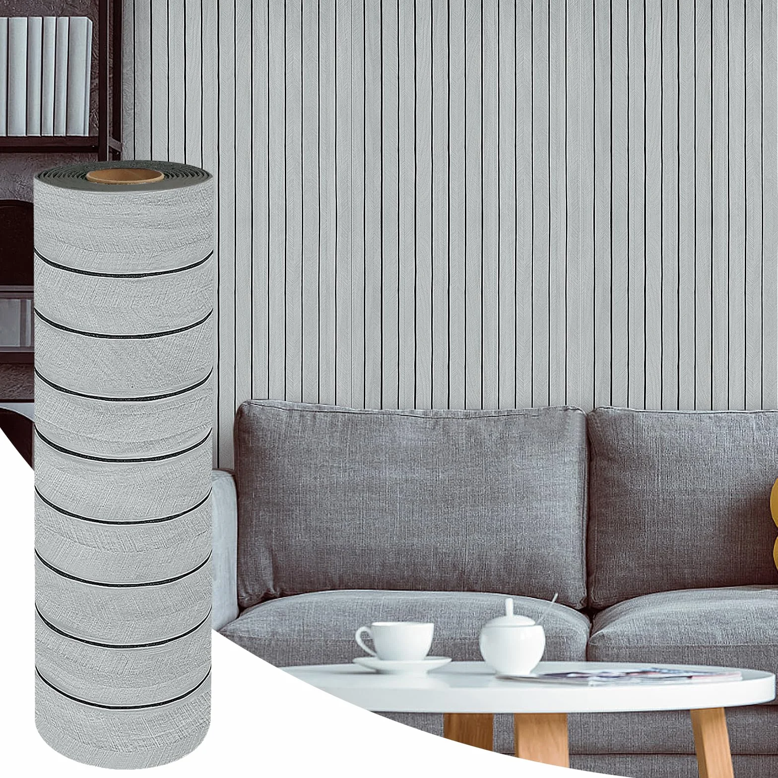 Tapeta samoprzylepna drewniana 3D 300x40 cm panele ścienne PCW lamele dekoracja