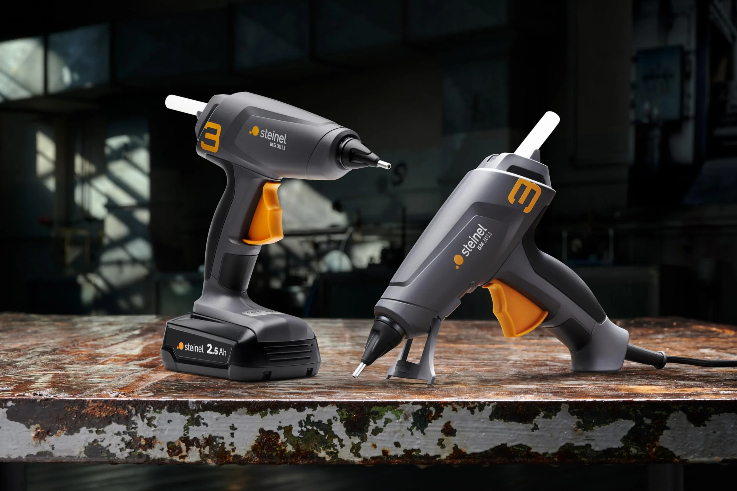 Steinel MobileGlue 3011 bezprzewodowy pistolet do klejenia na gorąco 11 mm 2 poziomy temperatury Bosch PFA
