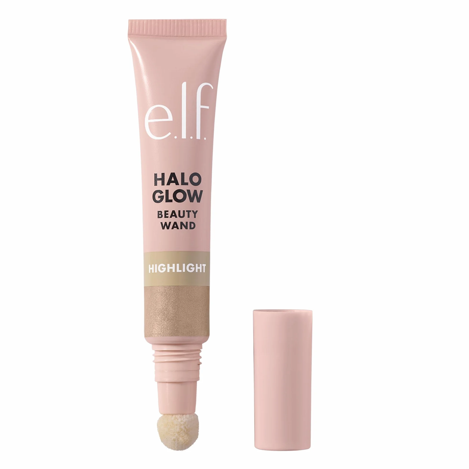 e.l.f. Halo Glow Highlight Beauty Wall, płynny rozświetlacz ścienny do błyszczącej, promiennej skóry, formuła, wegański i nietestowany na zwierzętach, szampański, 10 ml