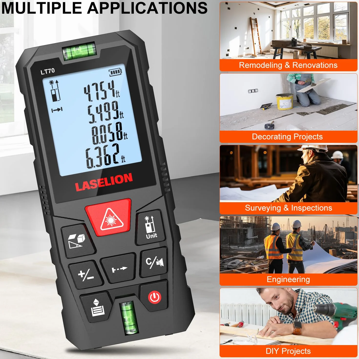 Dalmierz laserowy 70M Cyfrowy LASELION LT70