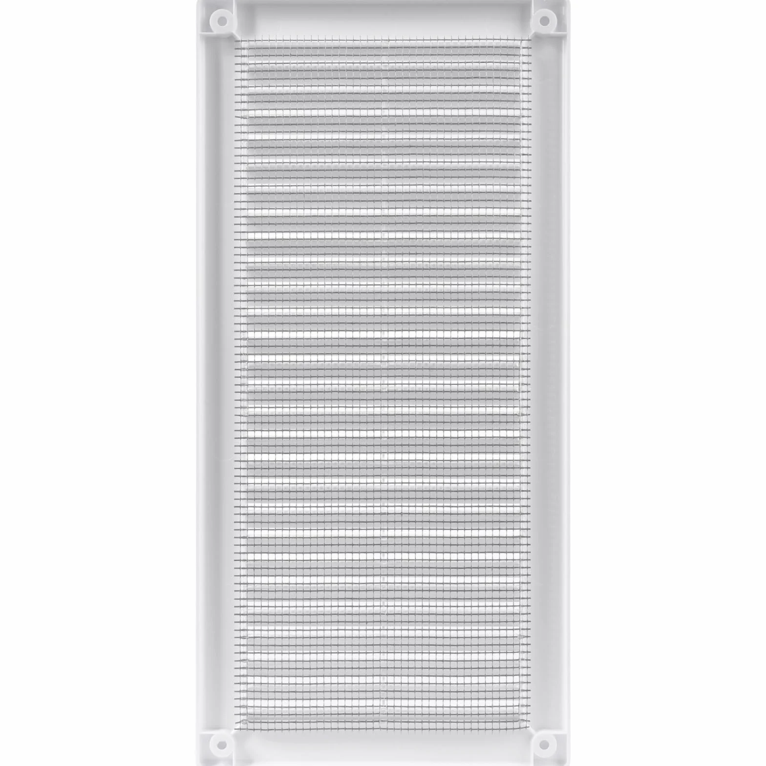 Vent Systems 310 x 150 mm Biała Osłona Wentylacyjna Płaska Prostokątna z Moskitierą Kratka Wentylacyjna HVAC