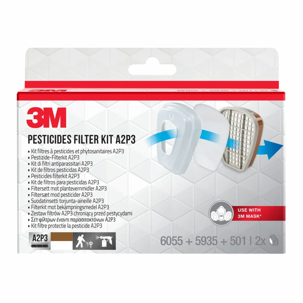 3M Zestaw filtrów do masek serii 6000, 6003BC1, A2P3, 2x6055 A2 + 2x5935 P3 + 2x uchwyt 501